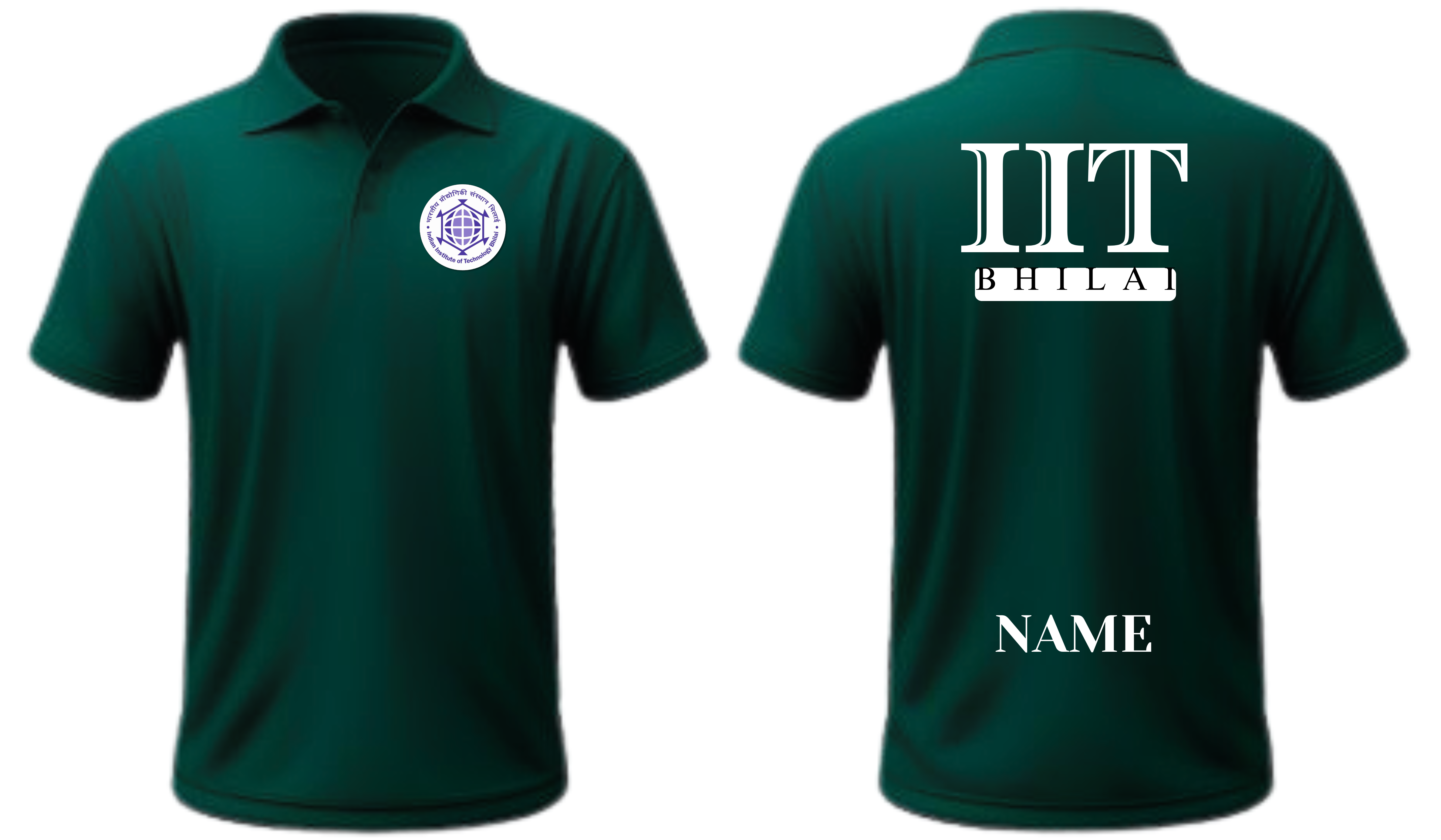 IIT BHILAI POLO T-SHIRT ITC Century Handtooled Design  ( Ak design )