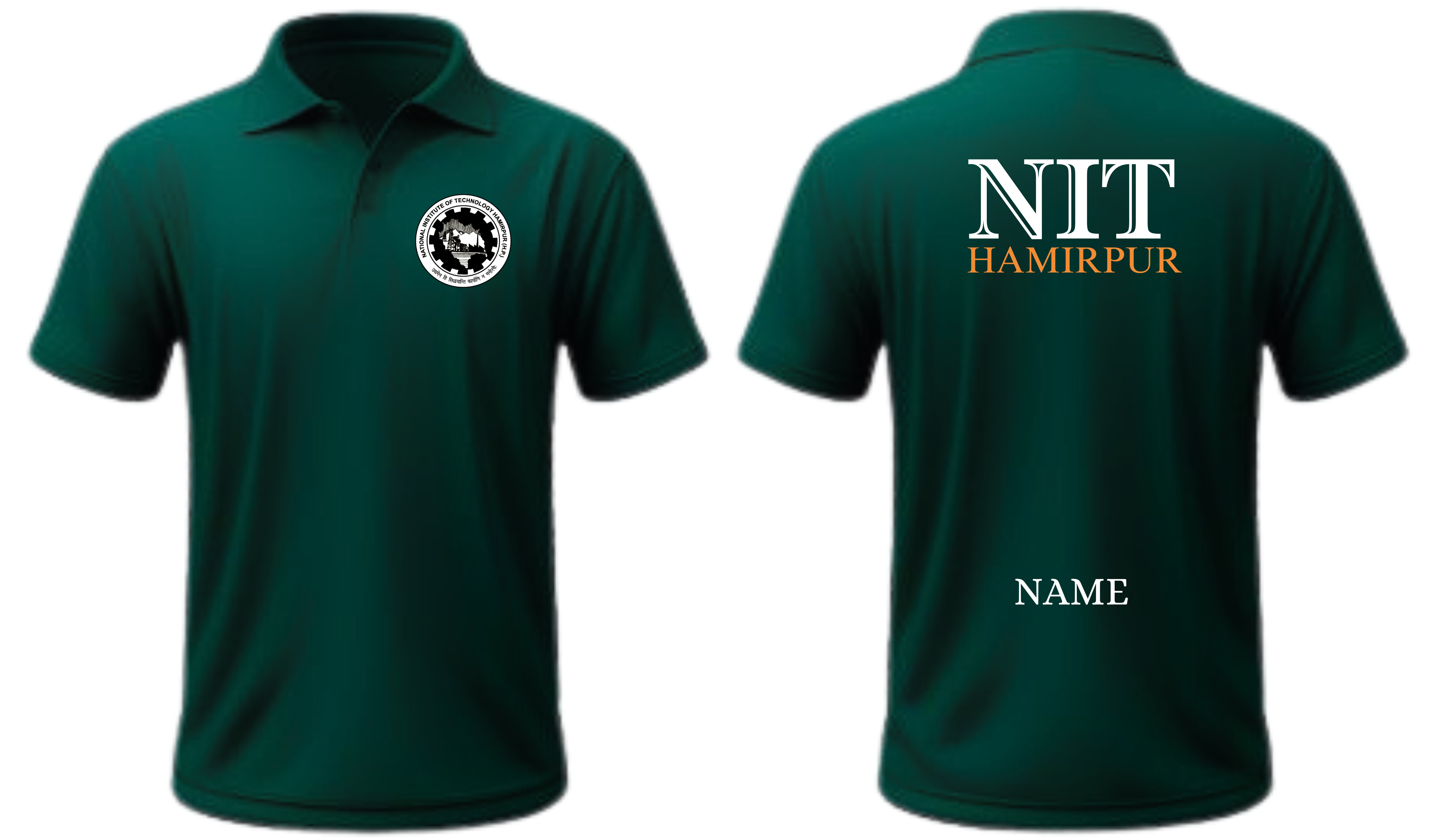 NIT Hamirpur POLO T-SHIRT ITC Century Handtooled Design ( Ak design )