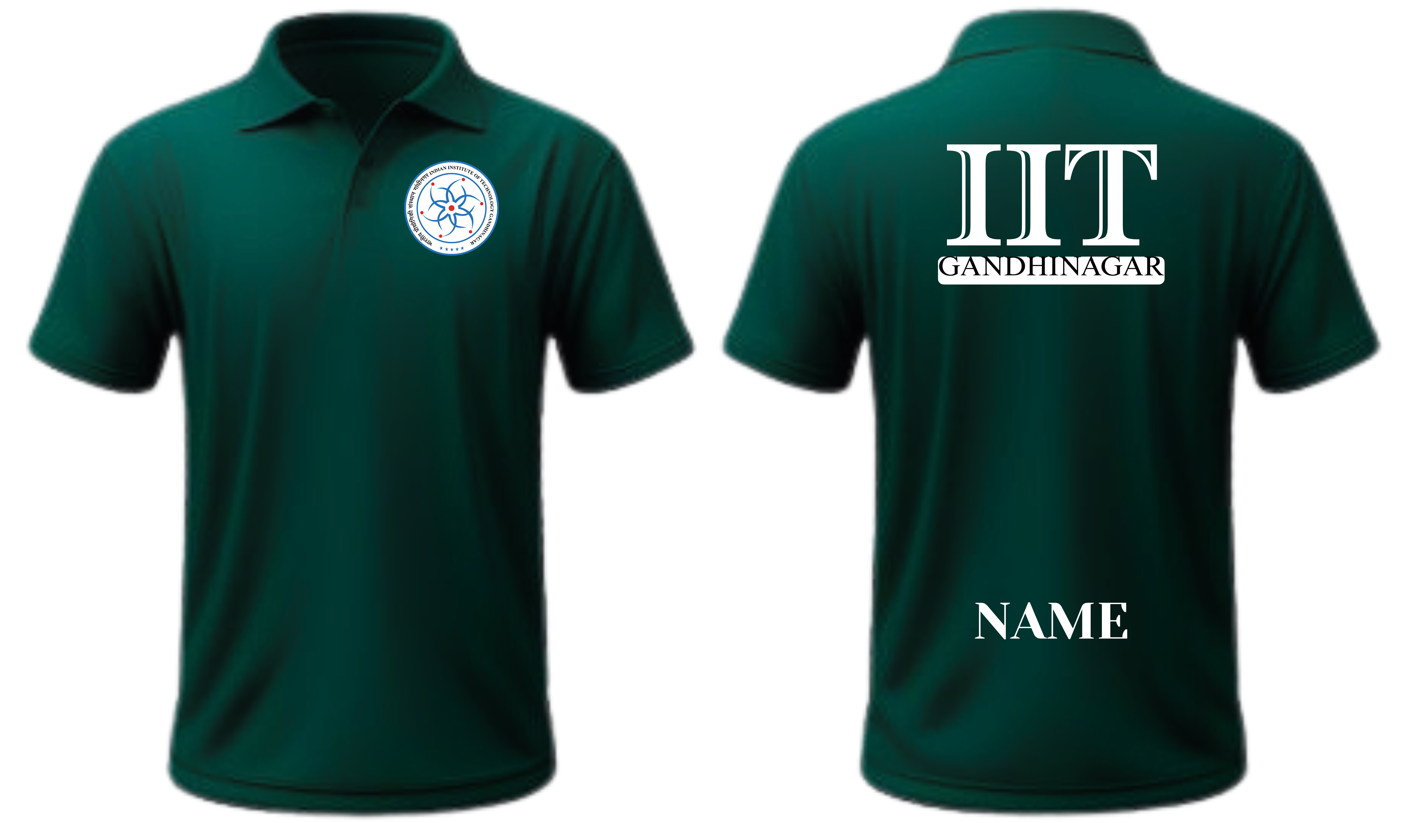 IIT Gandhinagar POLO T-SHIRT ITC Century Halftooled Design  ( Ak design )