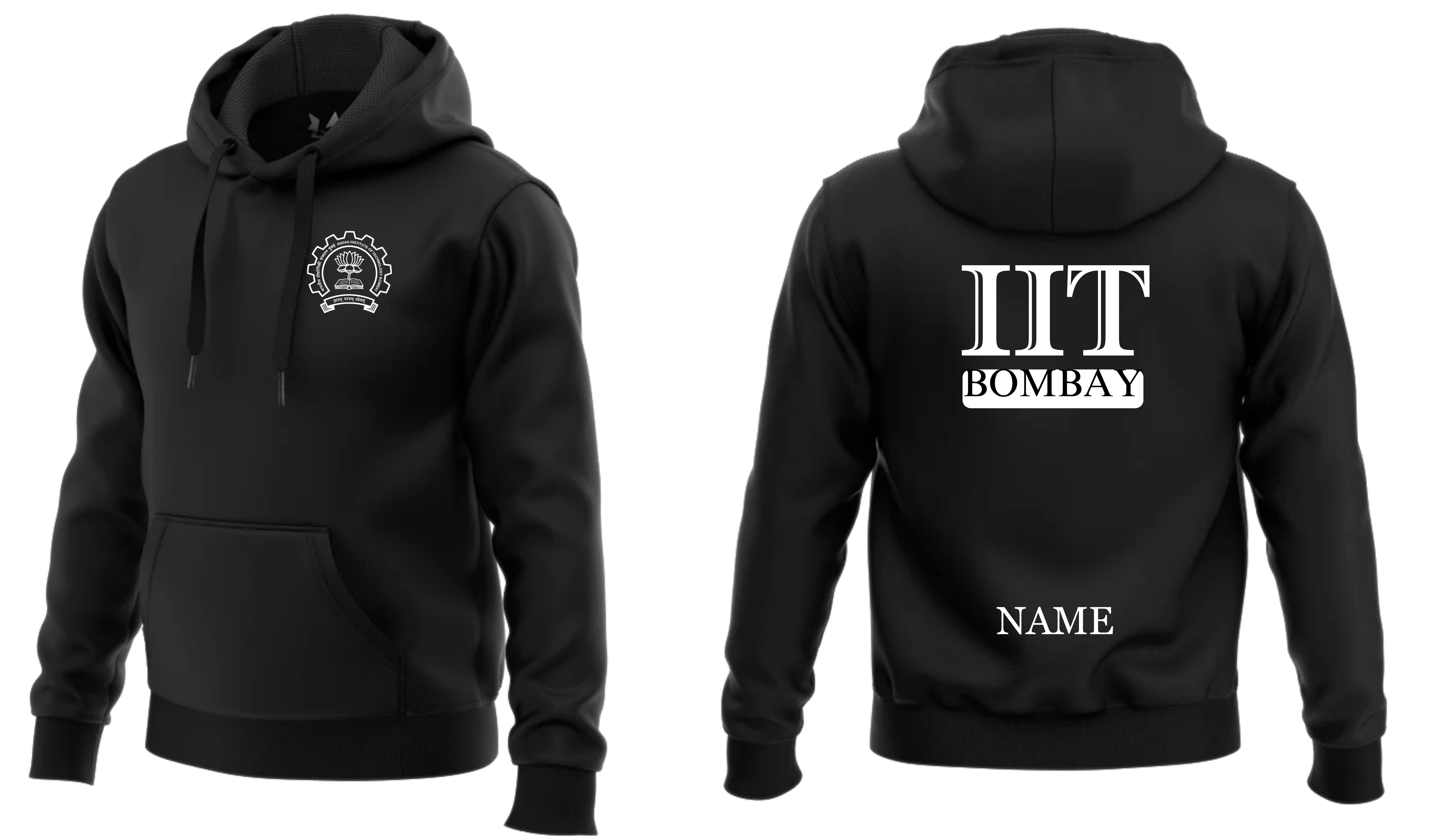 IIT BOMBAY Hoodies Classic Design 3 ( Ak Design )