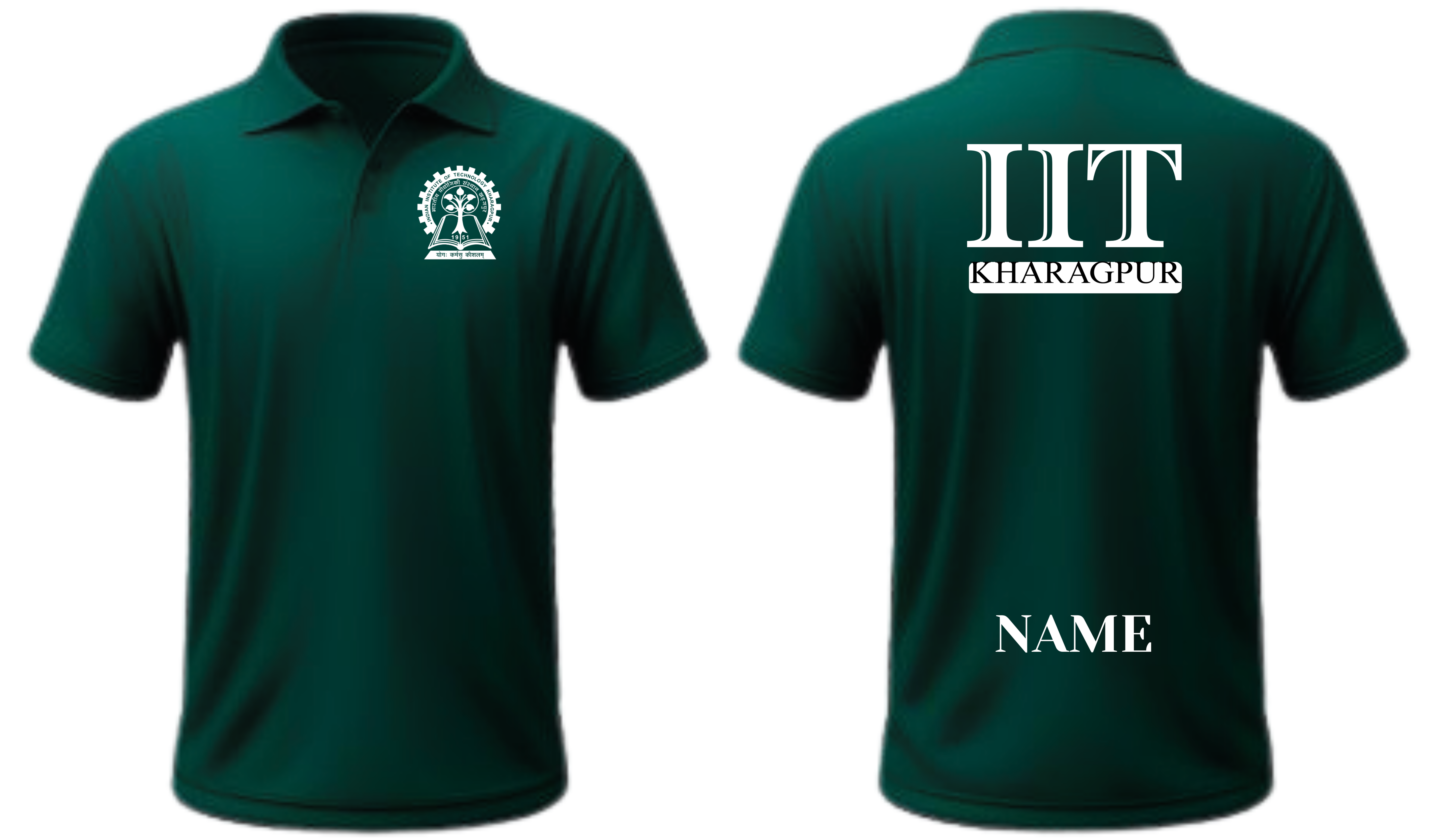 IIT Kharagpur POLO T-SHIRT ITC Century handtooled Design ( Ak design )