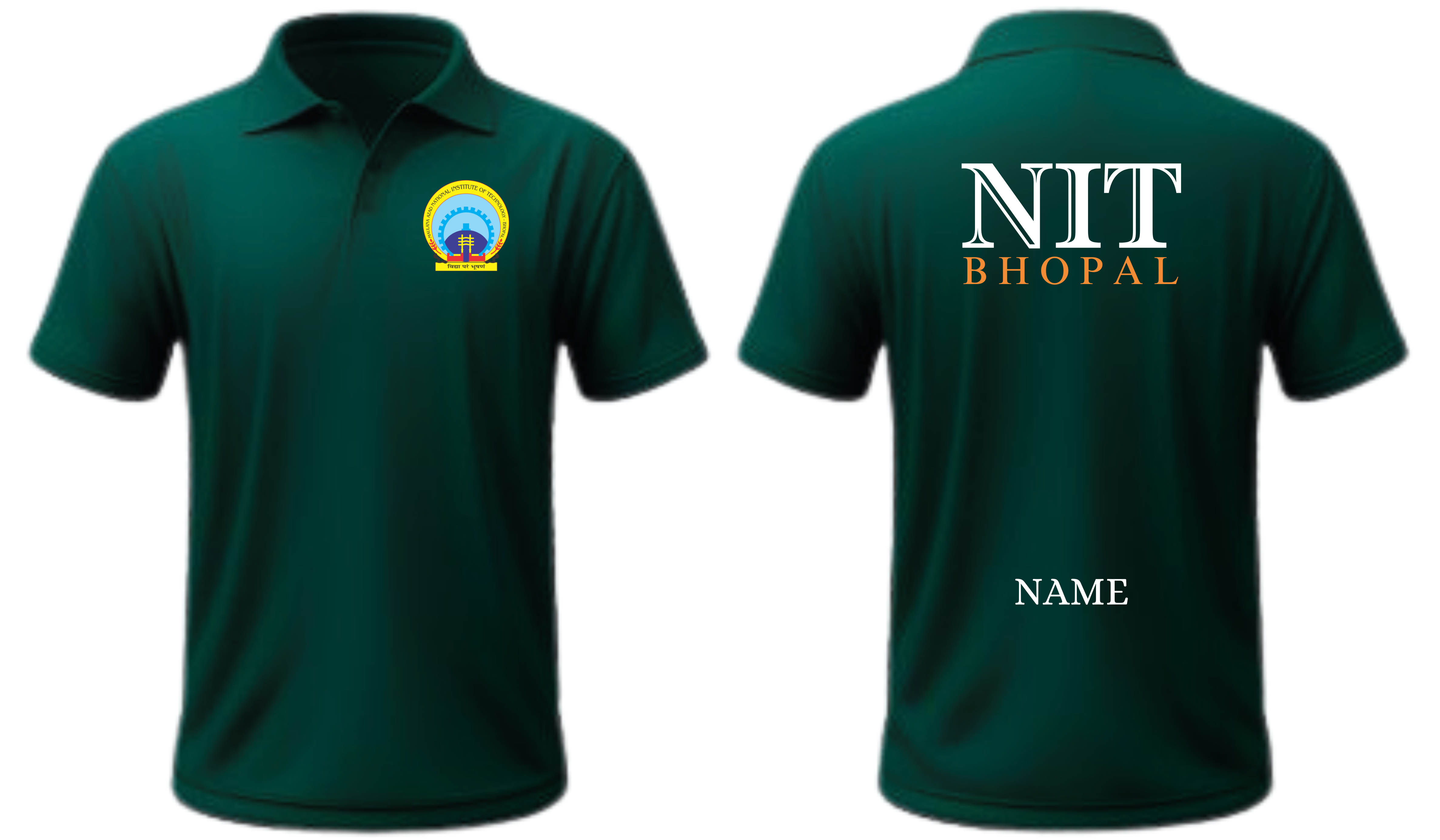 NIT BHOPAL POLO T-SHIRT ITC Century Handtooled Design  ( Ak design )