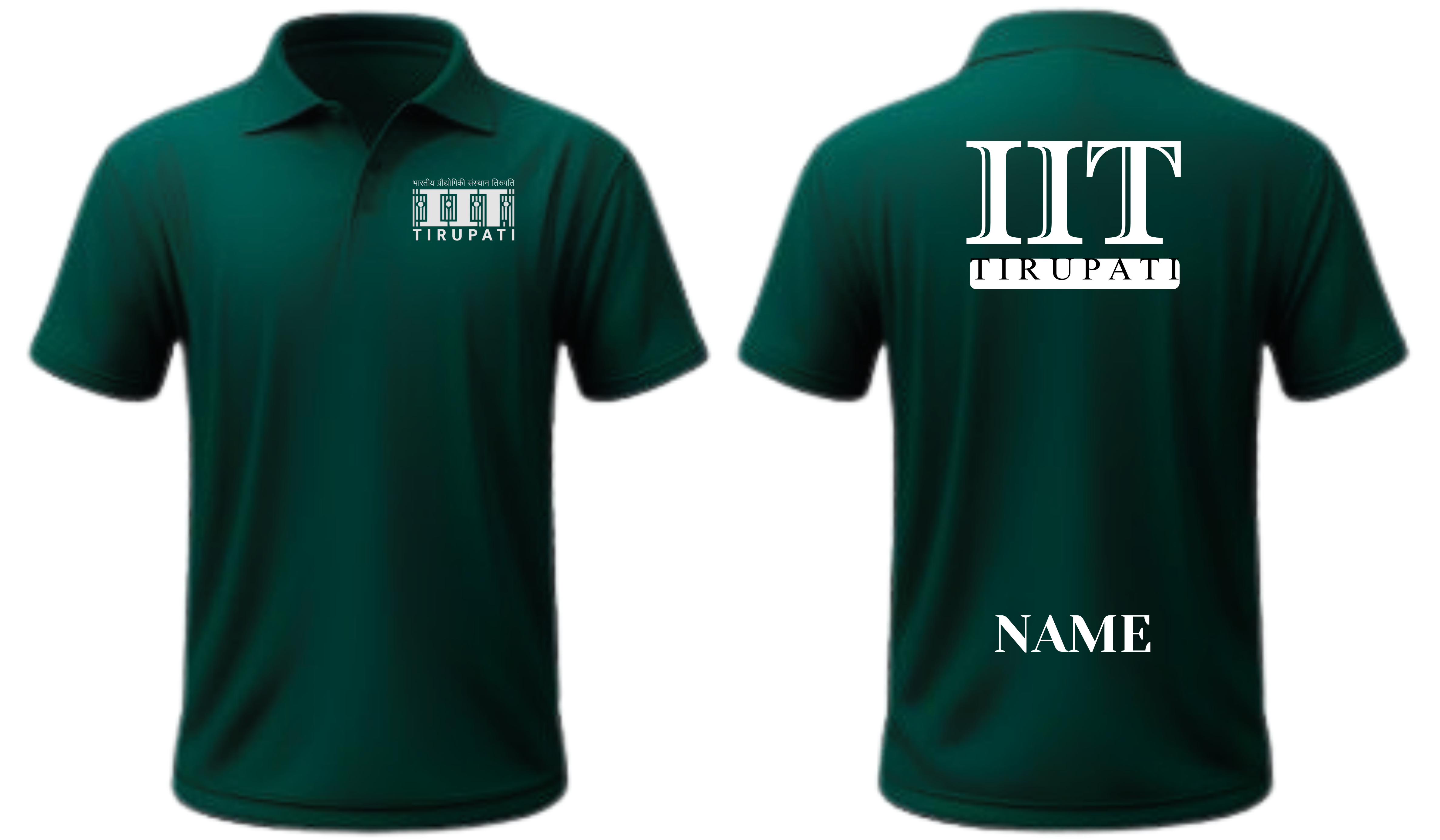 IIT TIRUPATI POLO T-SHIRT ITC Century handtooled Design ( Ak design )