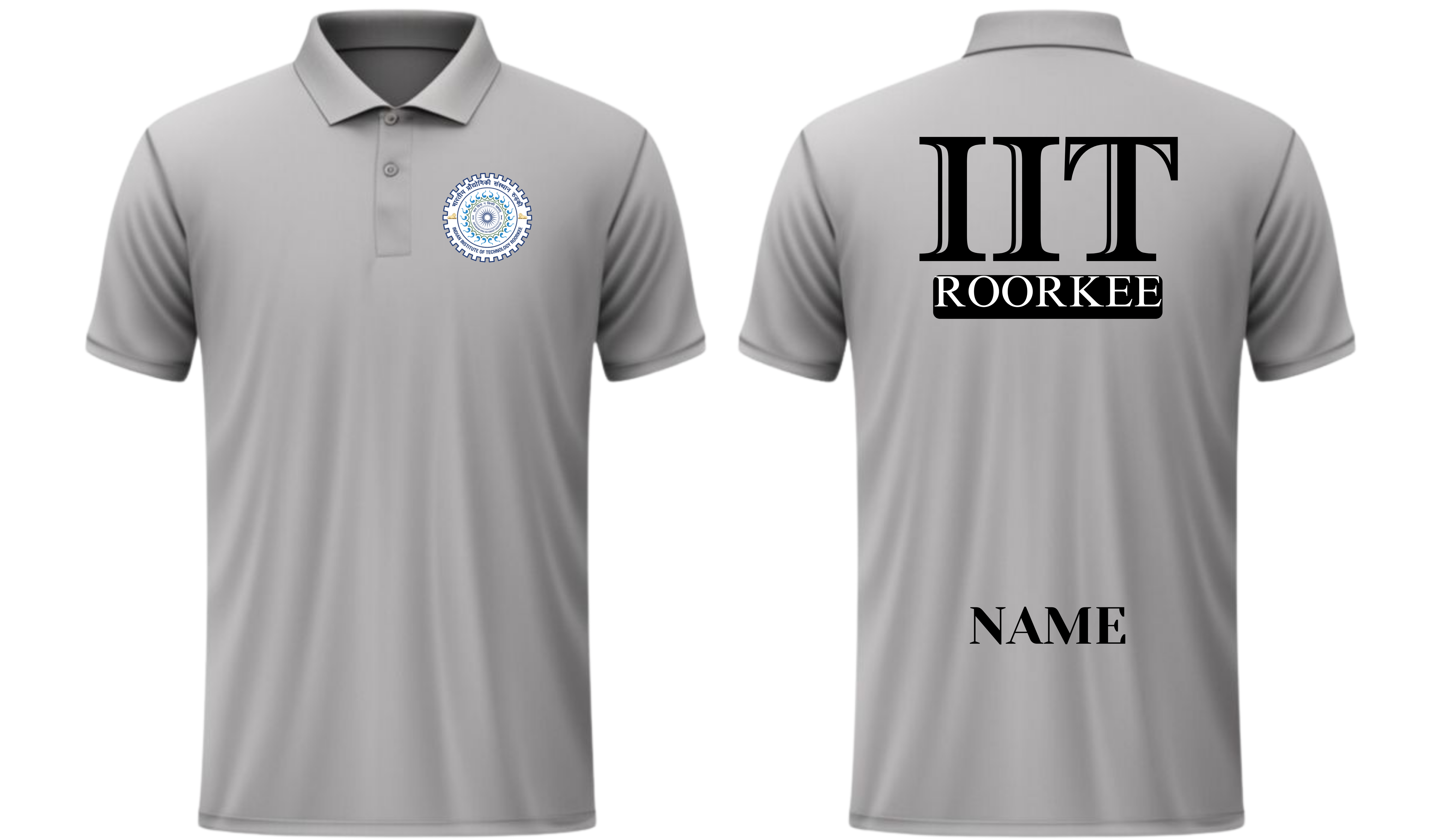 IIT Roorkee Polo T-SHIRT ITC Century handtooled  Design ( CampusCart Design )