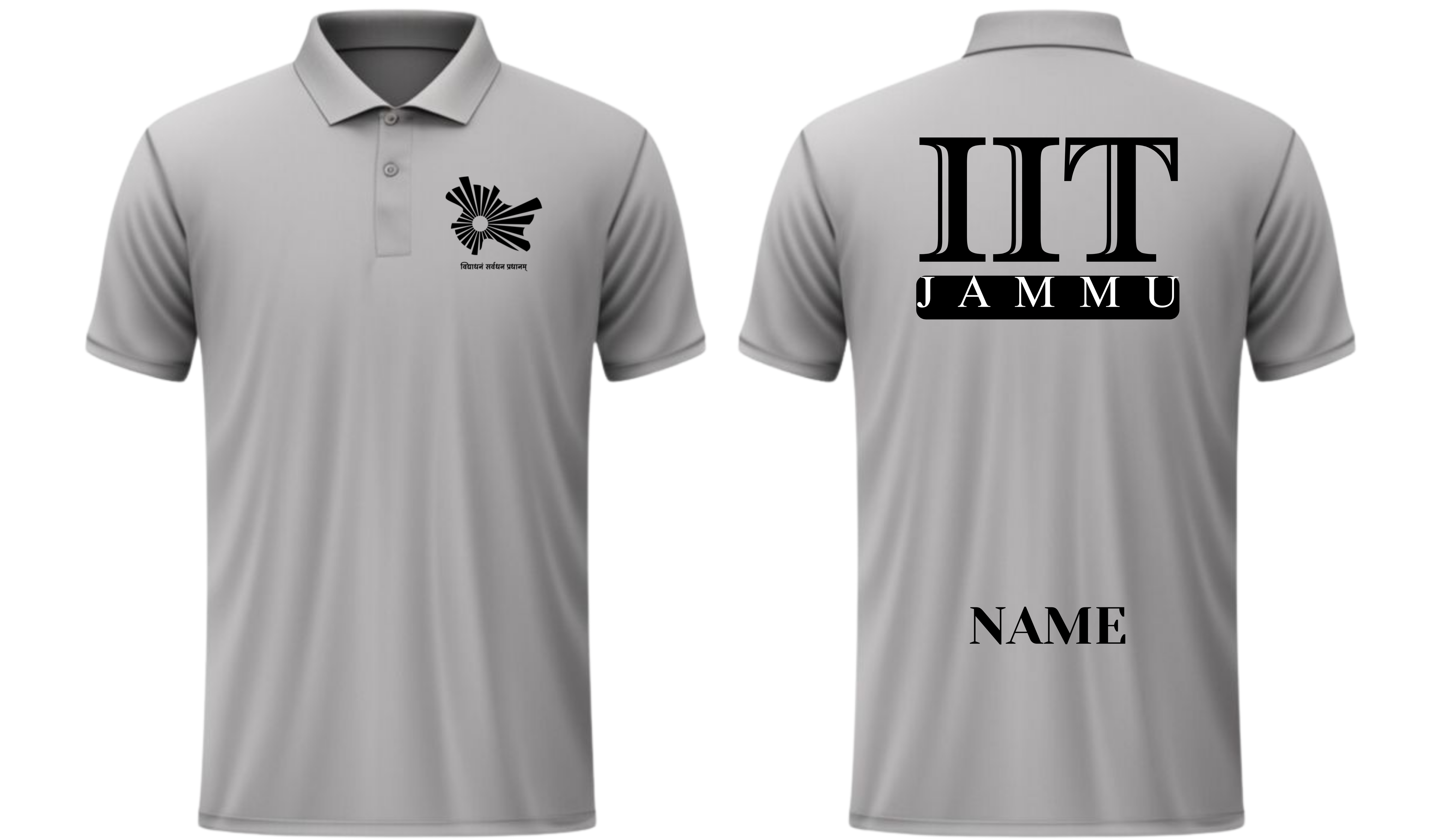 IIT Jammu Polo T-SHIRT ITC CENTURY Handtooled Design ( CampusCart Design )