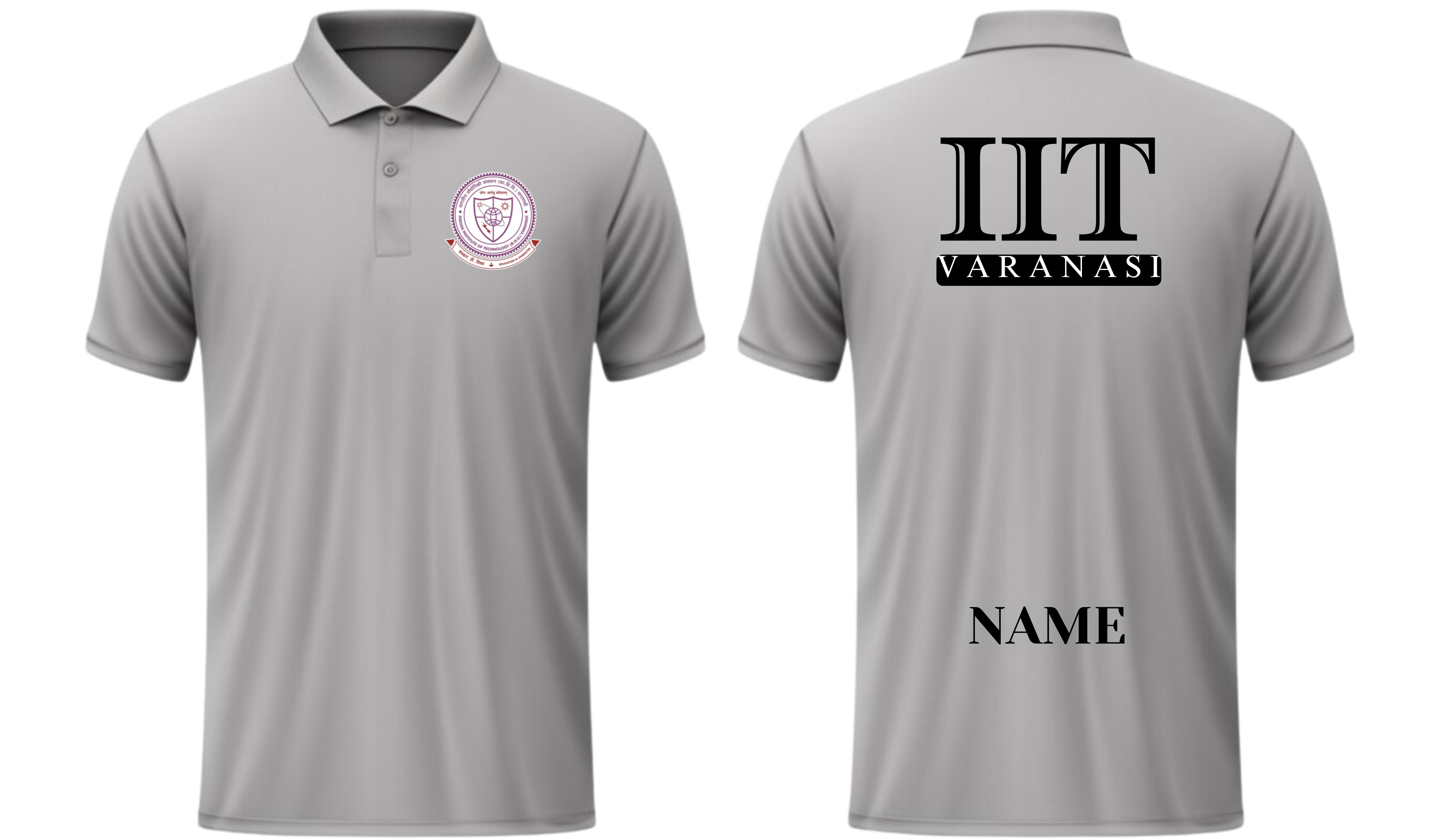 IIT BHU (VARANASI) POLO T-SHIRT ITC Century Handtooled Design ( Ak design ) (Copy)