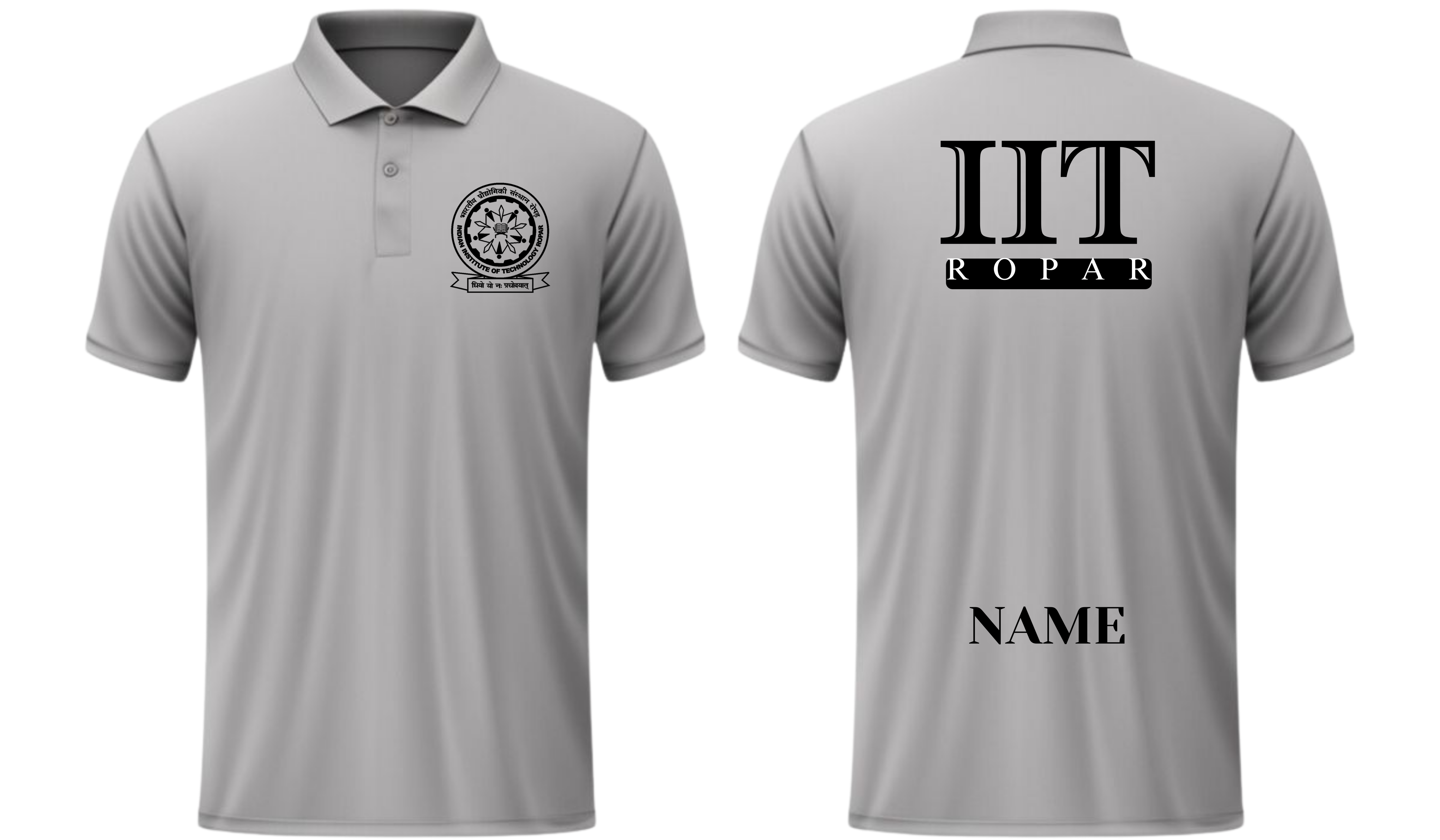 IIT ROPAR POLO T-SHIRT ITC Century Handtooled  Design ( Ak design )