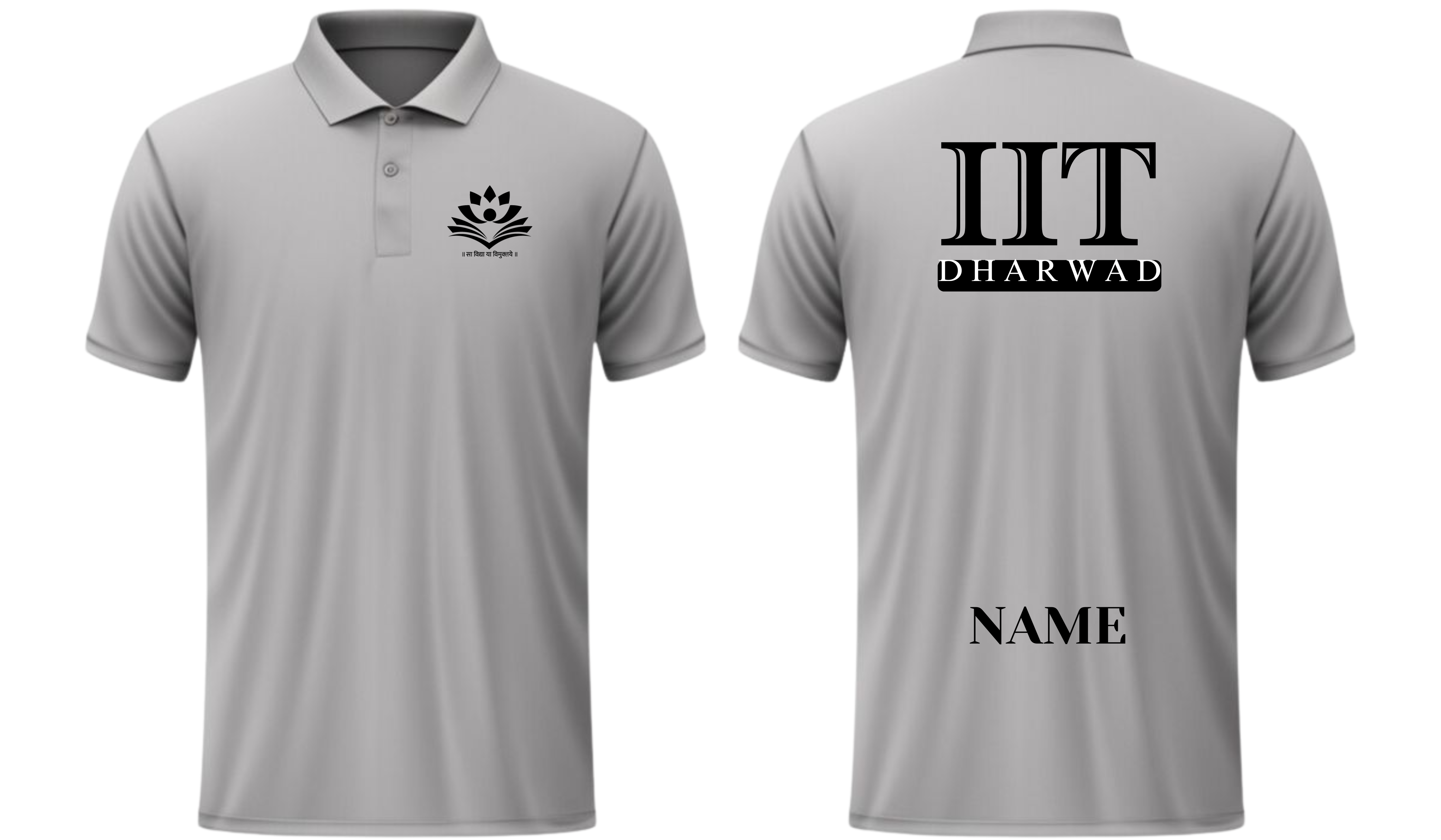 IIT Dharwad POLO T-SHIRT ITC Century Handtooled Design ( Ak design )