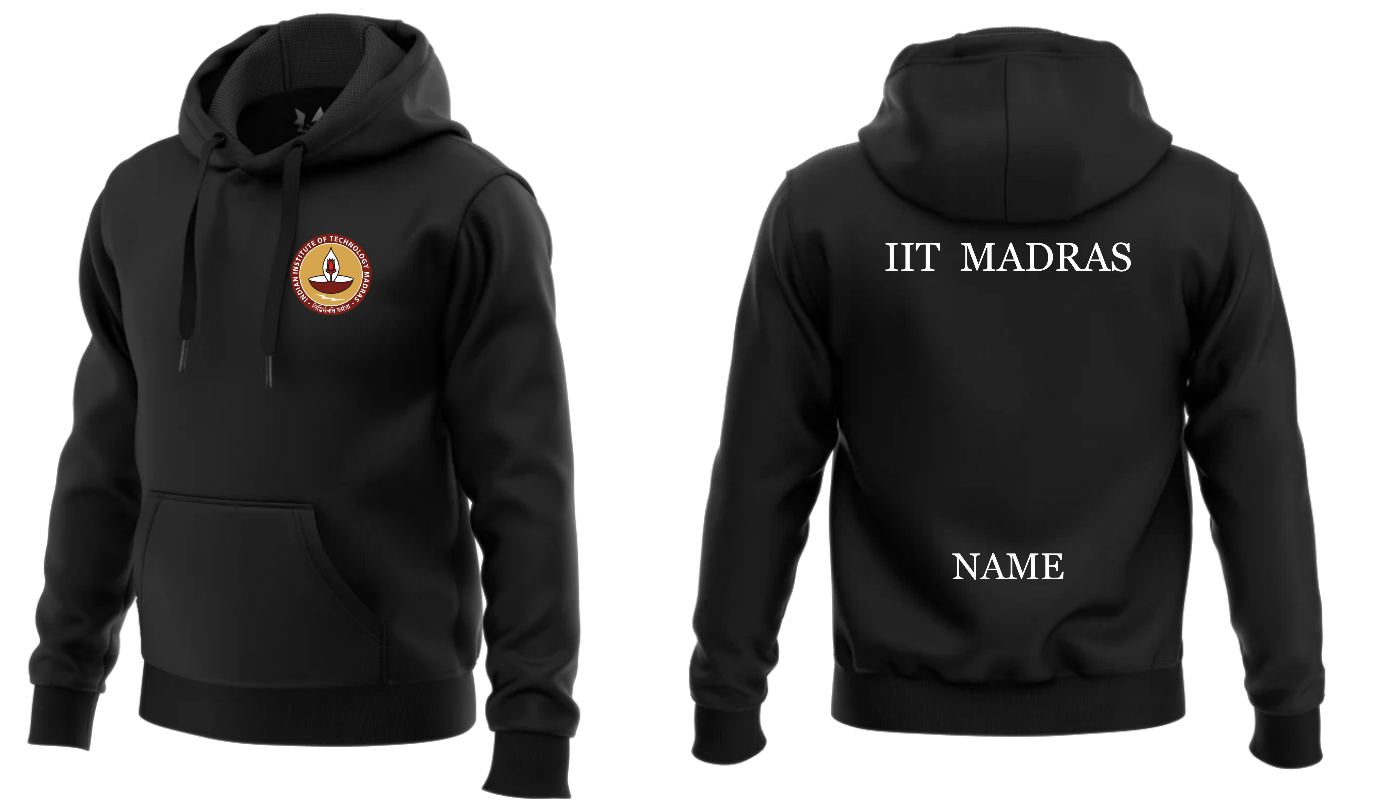 IIT MADRAS Hoodies Classic Design  ( Ak Design )