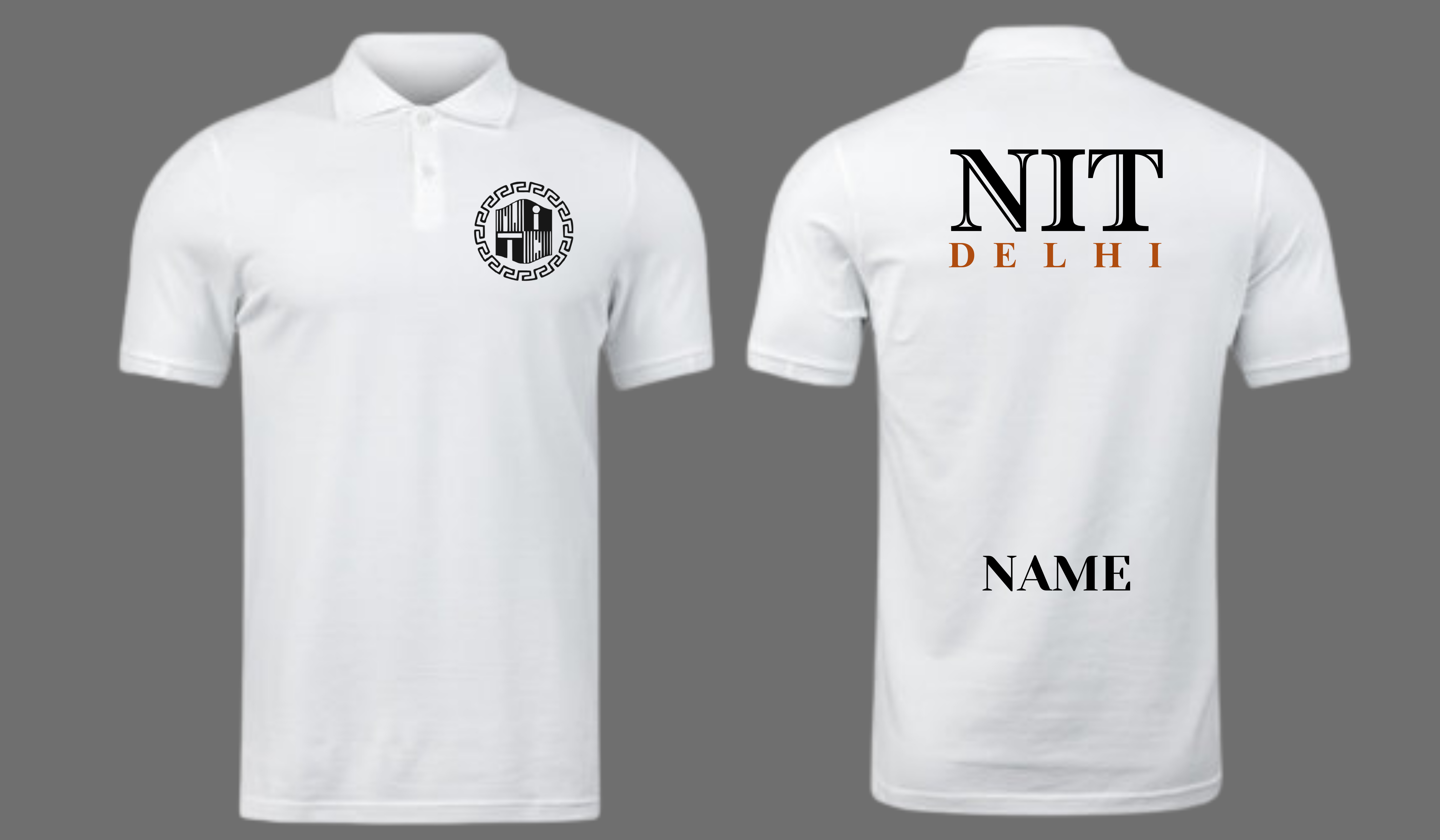NIT DELHI POLO T-SHIRT ITC Century Handtooled Design ( Ak design )