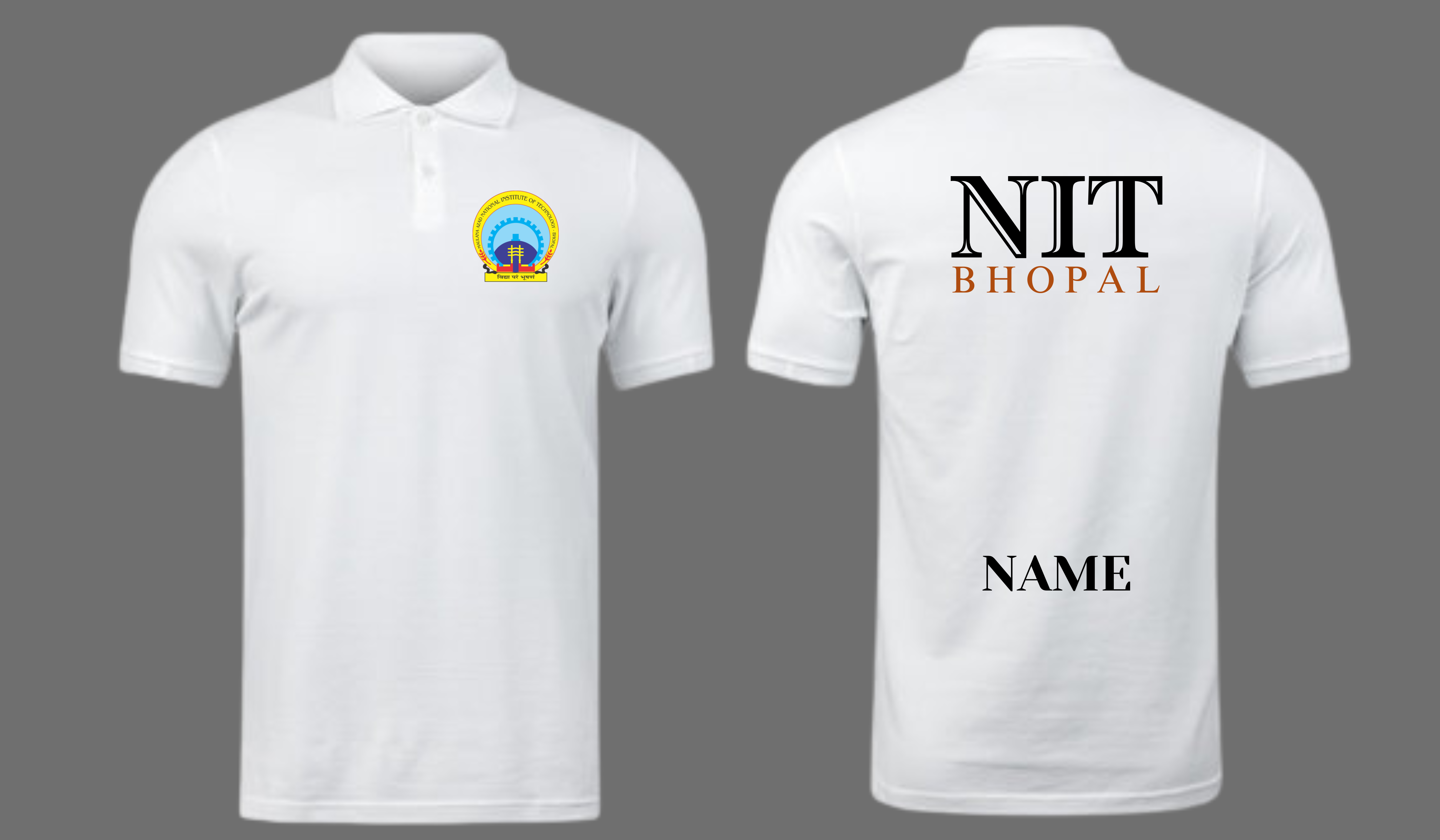 NIT BHOPAL POLO T-SHIRT ITC Century Handtooled Design  ( Ak design )