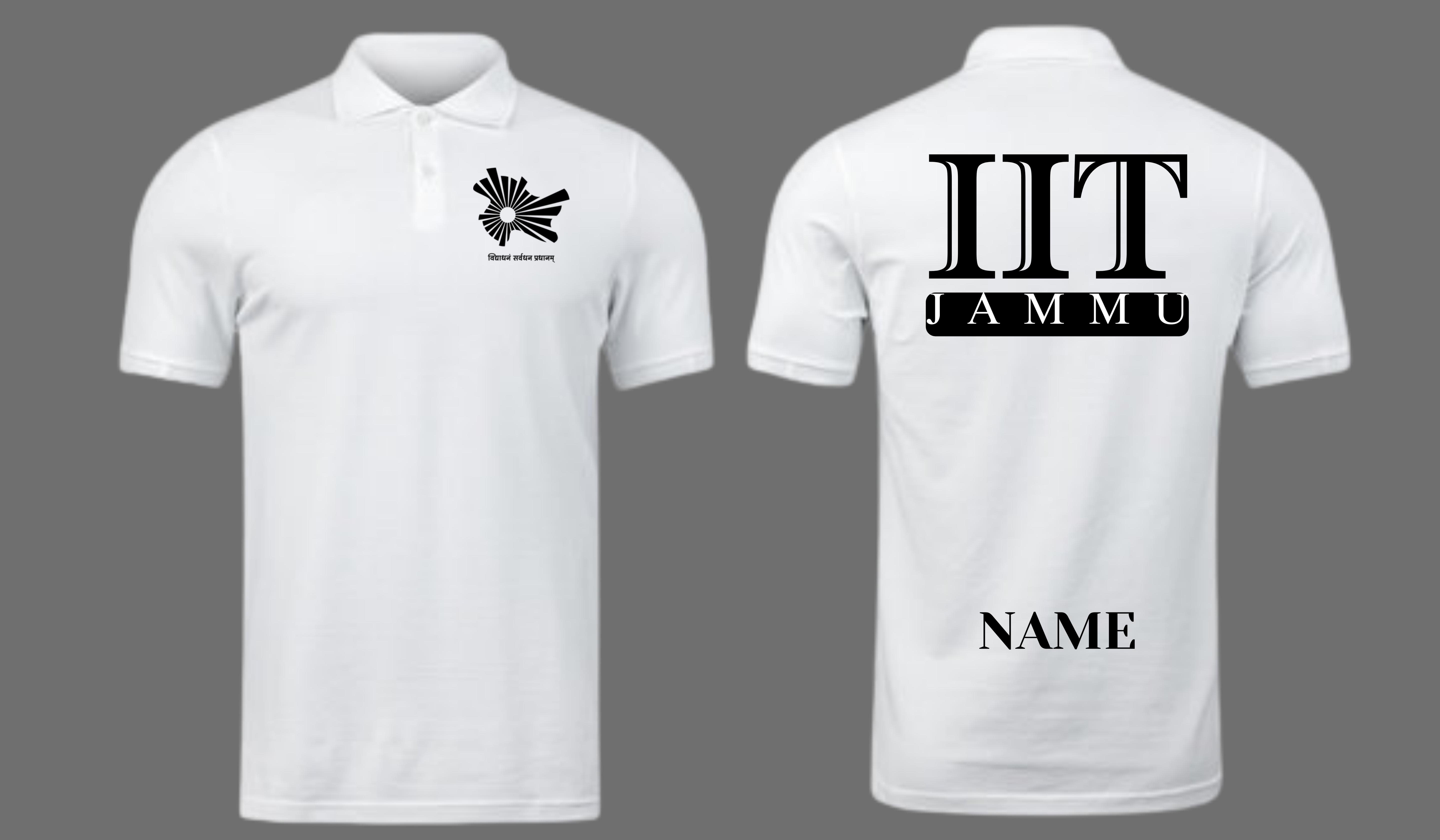 IIT Jammu Polo T-SHIRT ITC CENTURY Handtooled Design ( CampusCart Design )