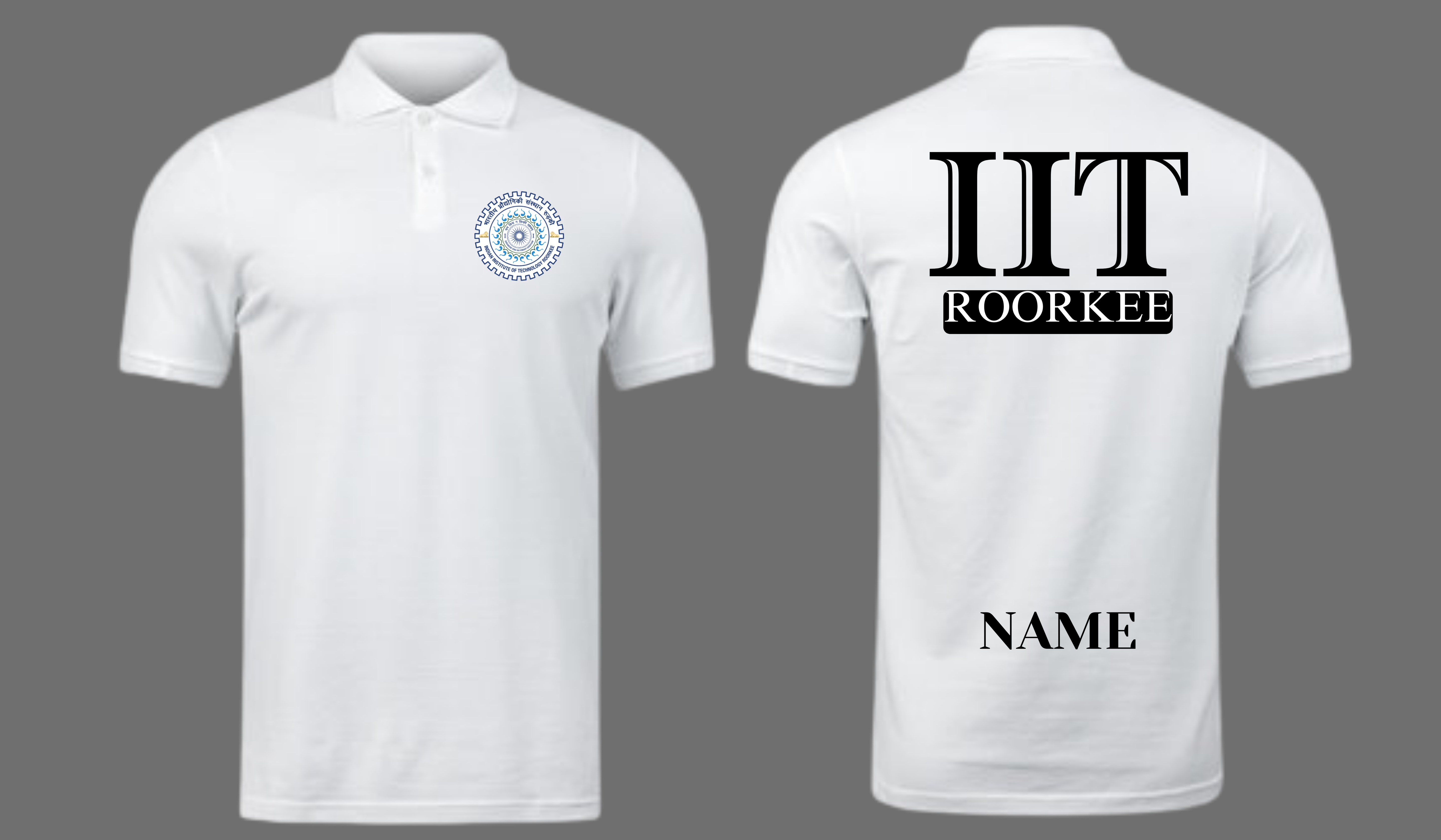 IIT Roorkee Polo T-SHIRT ITC Century handtooled  Design ( CampusCart Design )