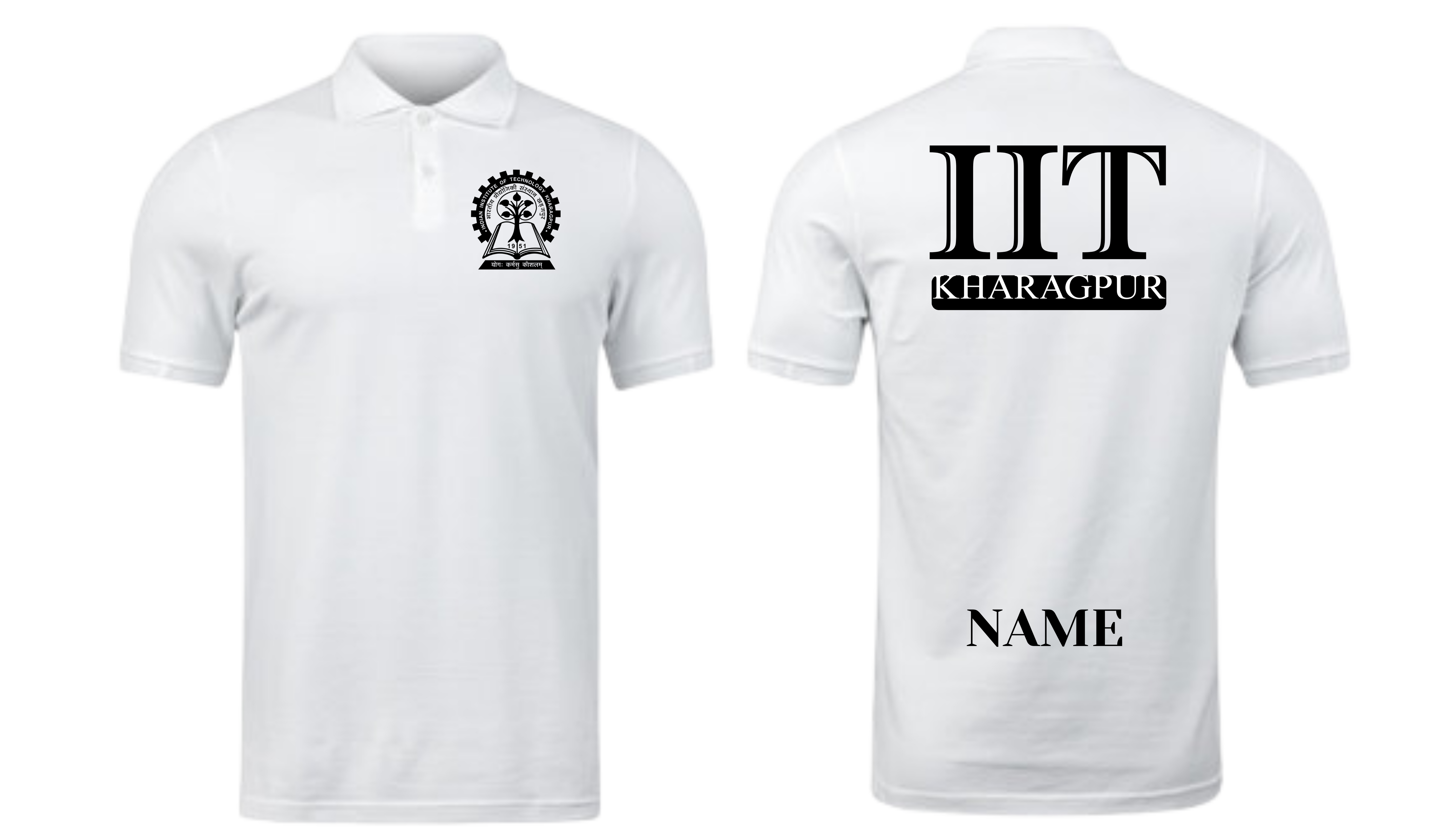 IIT Kharagpur POLO T-SHIRT ITC Century handtooled Design ( Ak design )