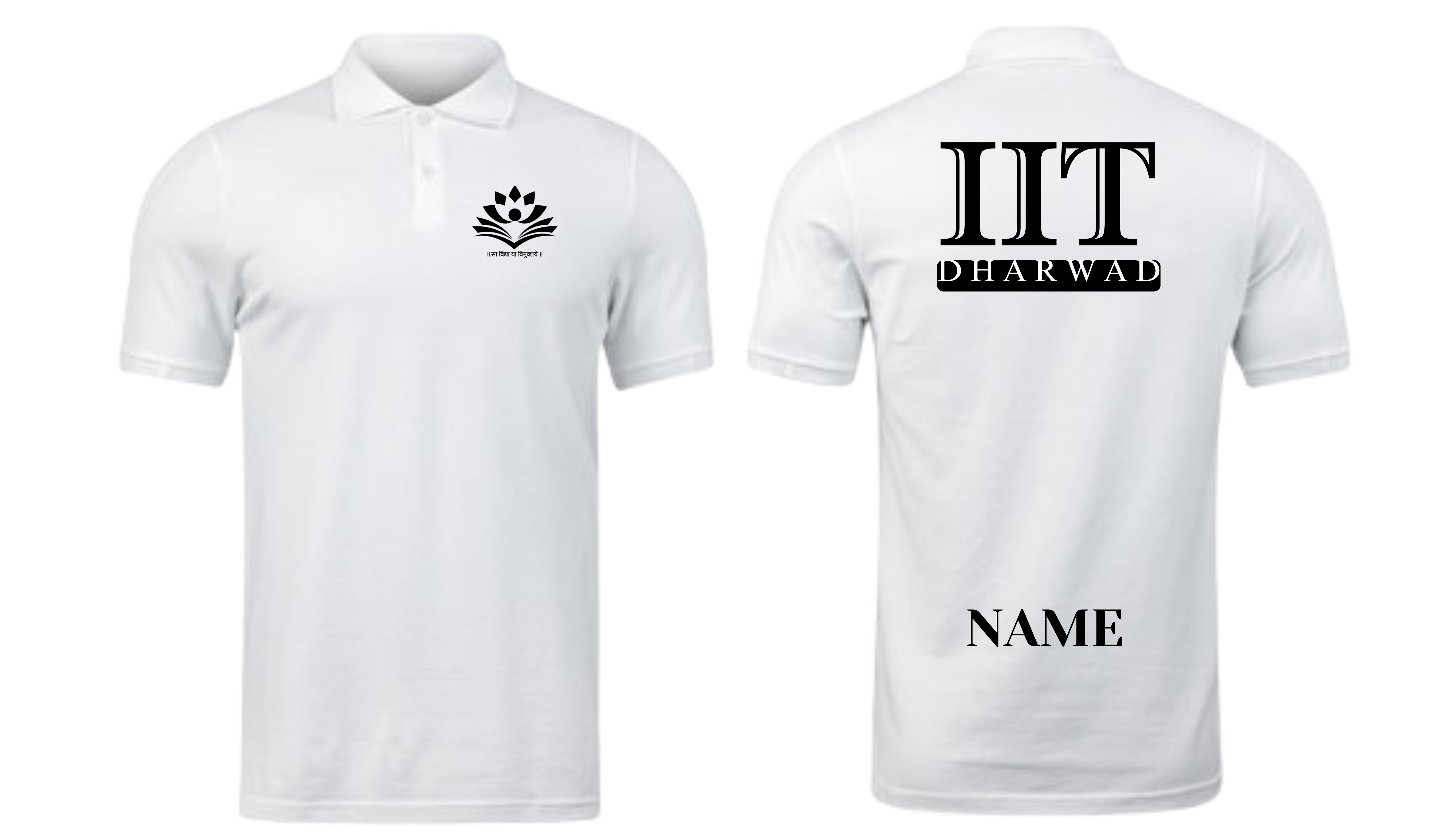 IIT Dharwad POLO T-SHIRT ITC Century Handtooled Design ( Ak design )