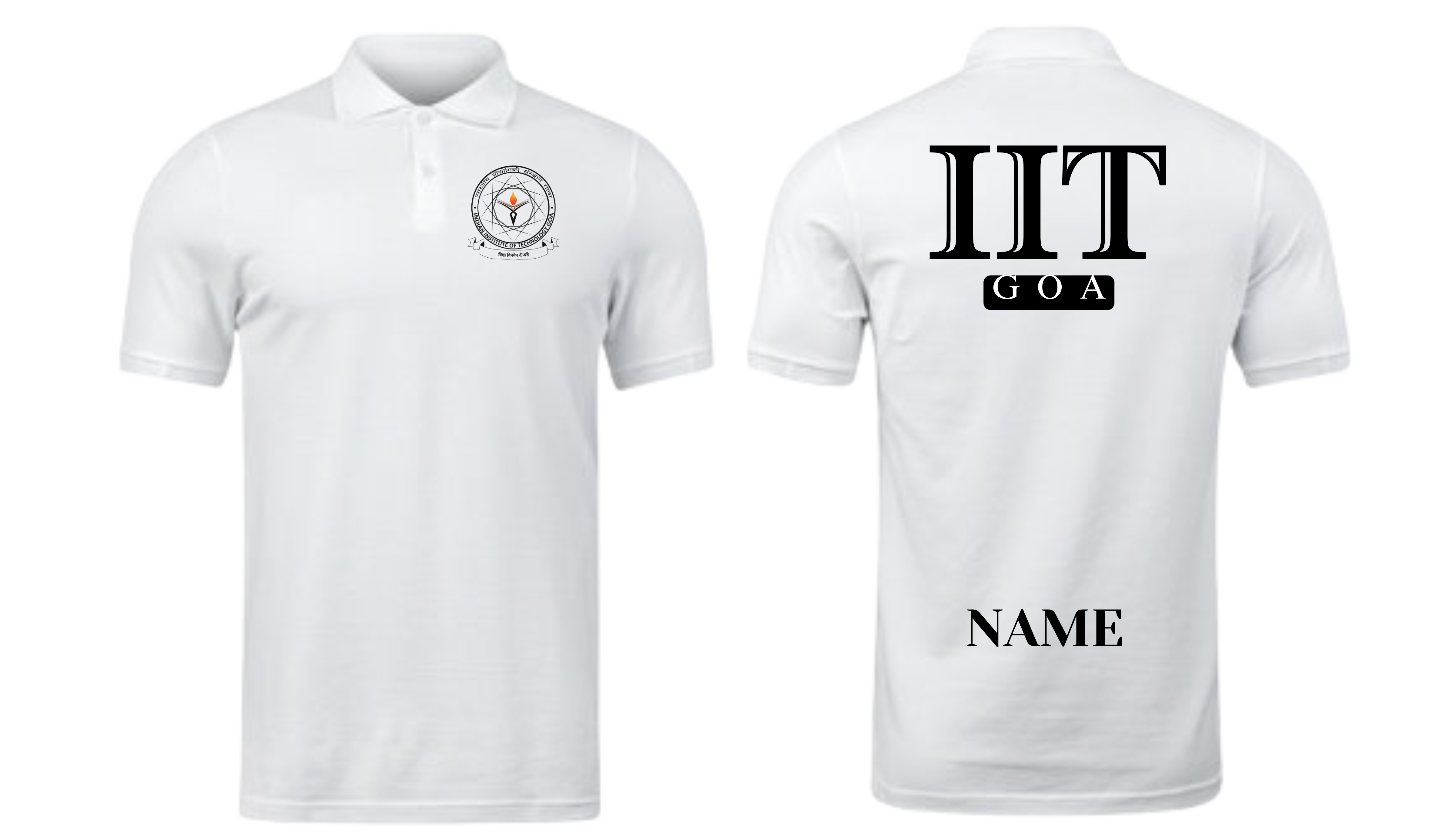 IIT GOA POLO T-SHIRT ITC Century Handtooled Design  ( Ak design )