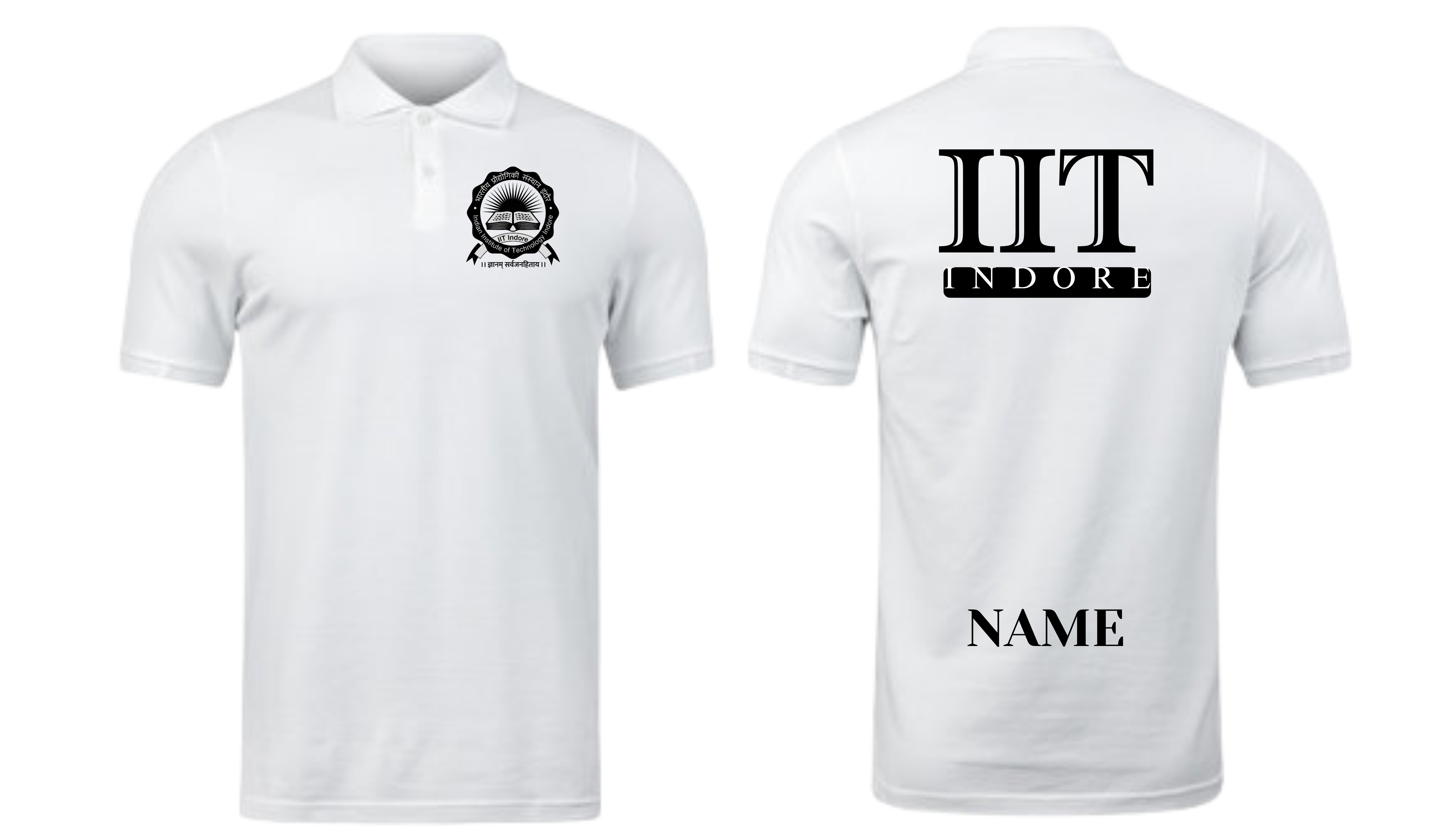 IIT INDORE POLO T-SHIRT  Design ITC Century Handtooled  Design ( Ak design )