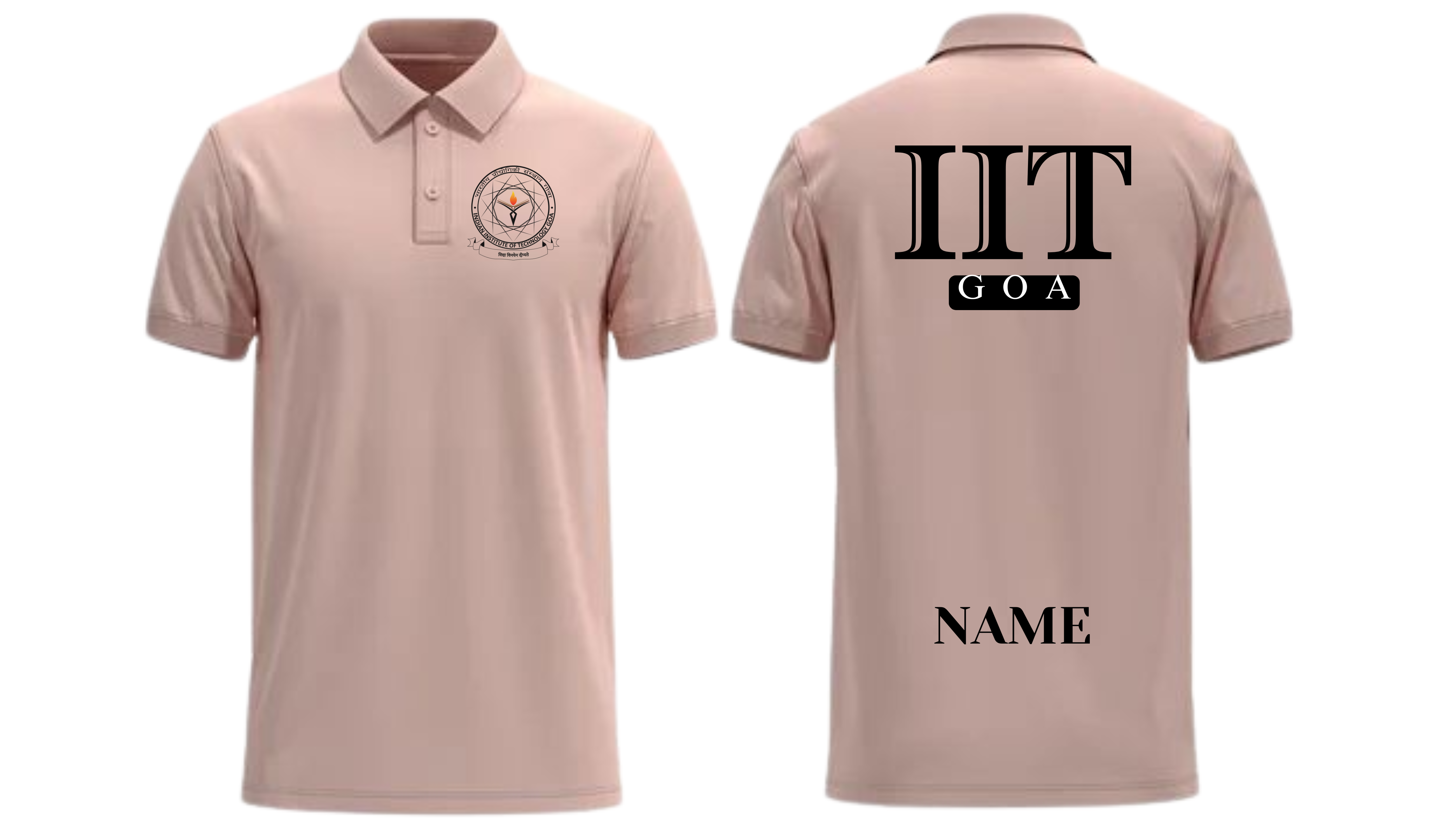 IIT GOA POLO T-SHIRT ITC Century Handtooled Design  ( Ak design )