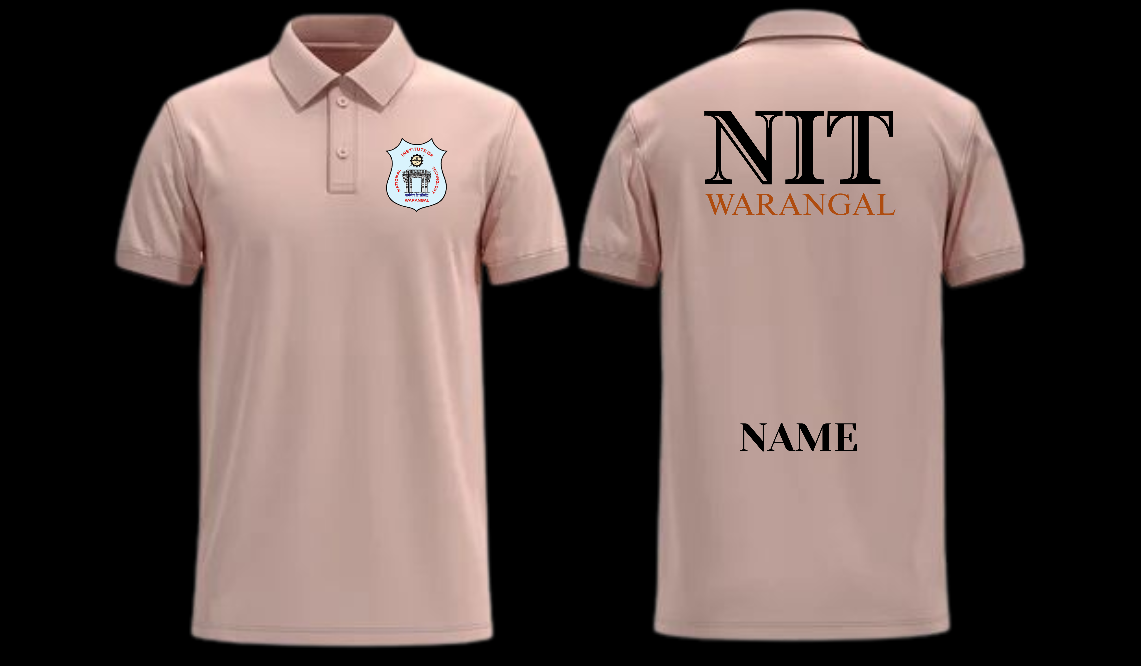 NIT Warangal POLO T-SHIRT ITC Century Handtooled Design ( Ak design )