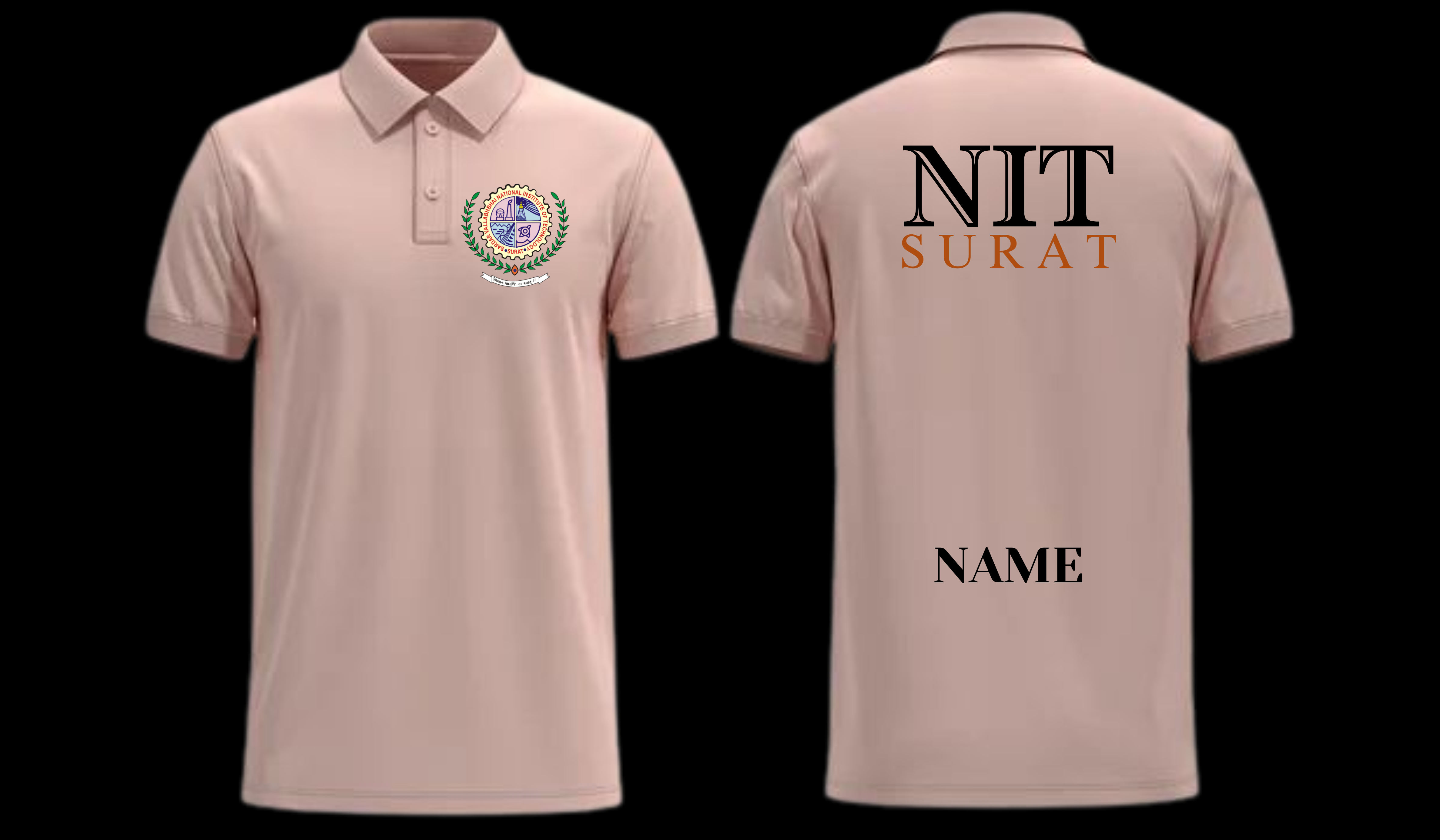 NIT Surat POLO T-SHIRT ITC Century Handtooled Design ( Ak design )