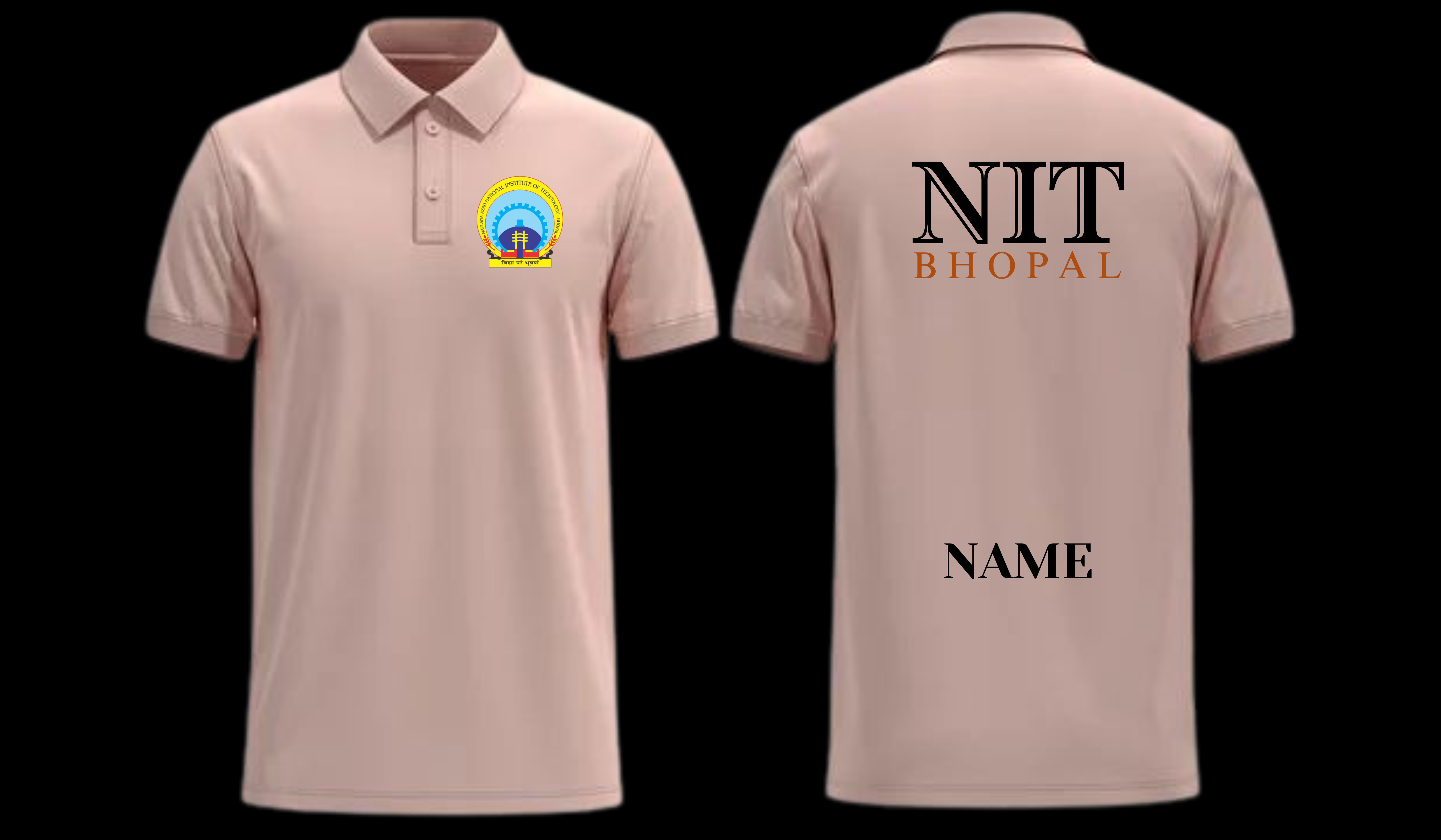 NIT BHOPAL POLO T-SHIRT ITC Century Handtooled Design  ( Ak design )