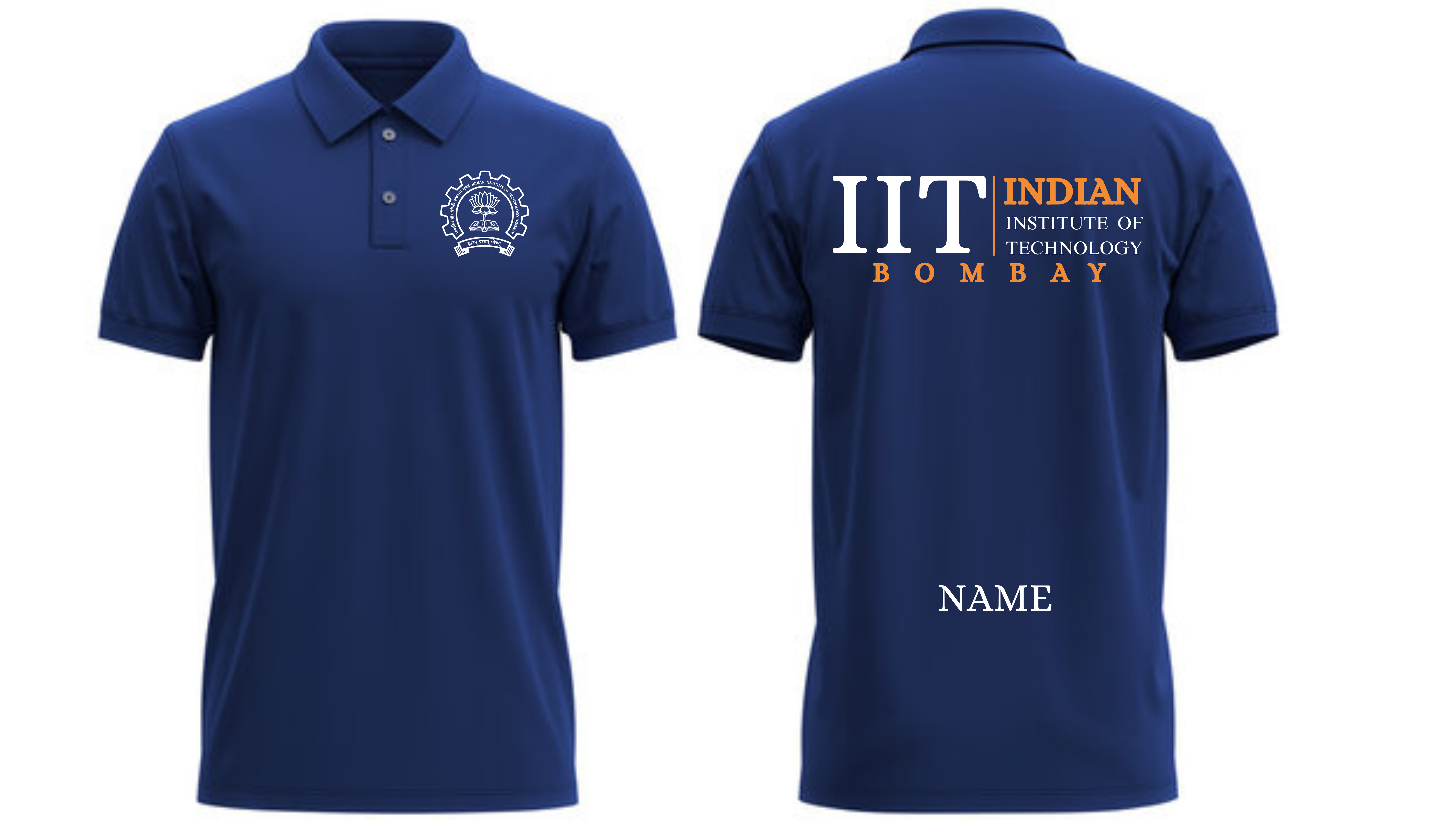 IIT BOMBAY Polo T-SHIRT Classic Design 2 ( CampusCart Design )