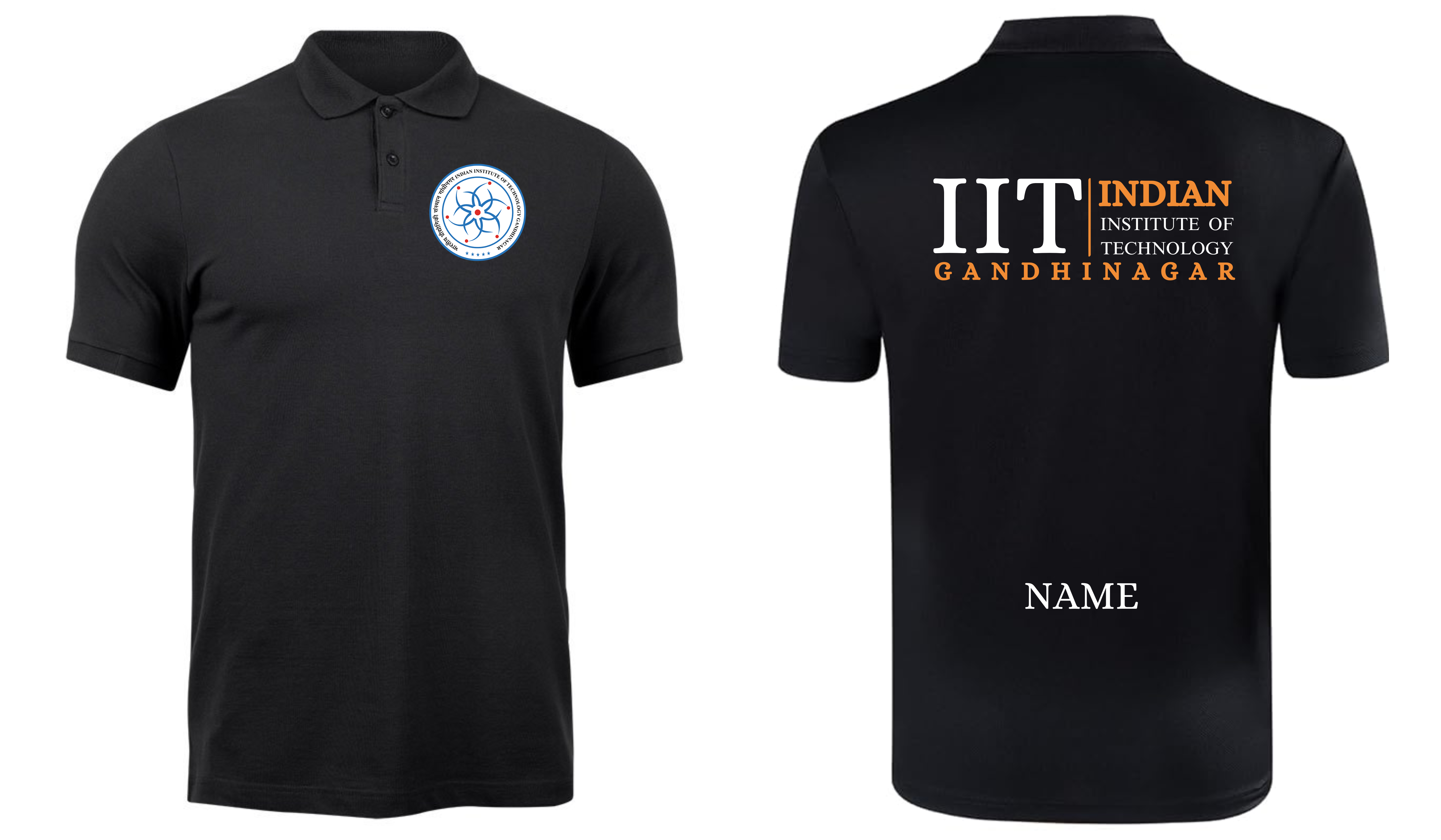 IIT Gandhinagar POLO T-SHIRT Classic Design 2 ( Ak design )