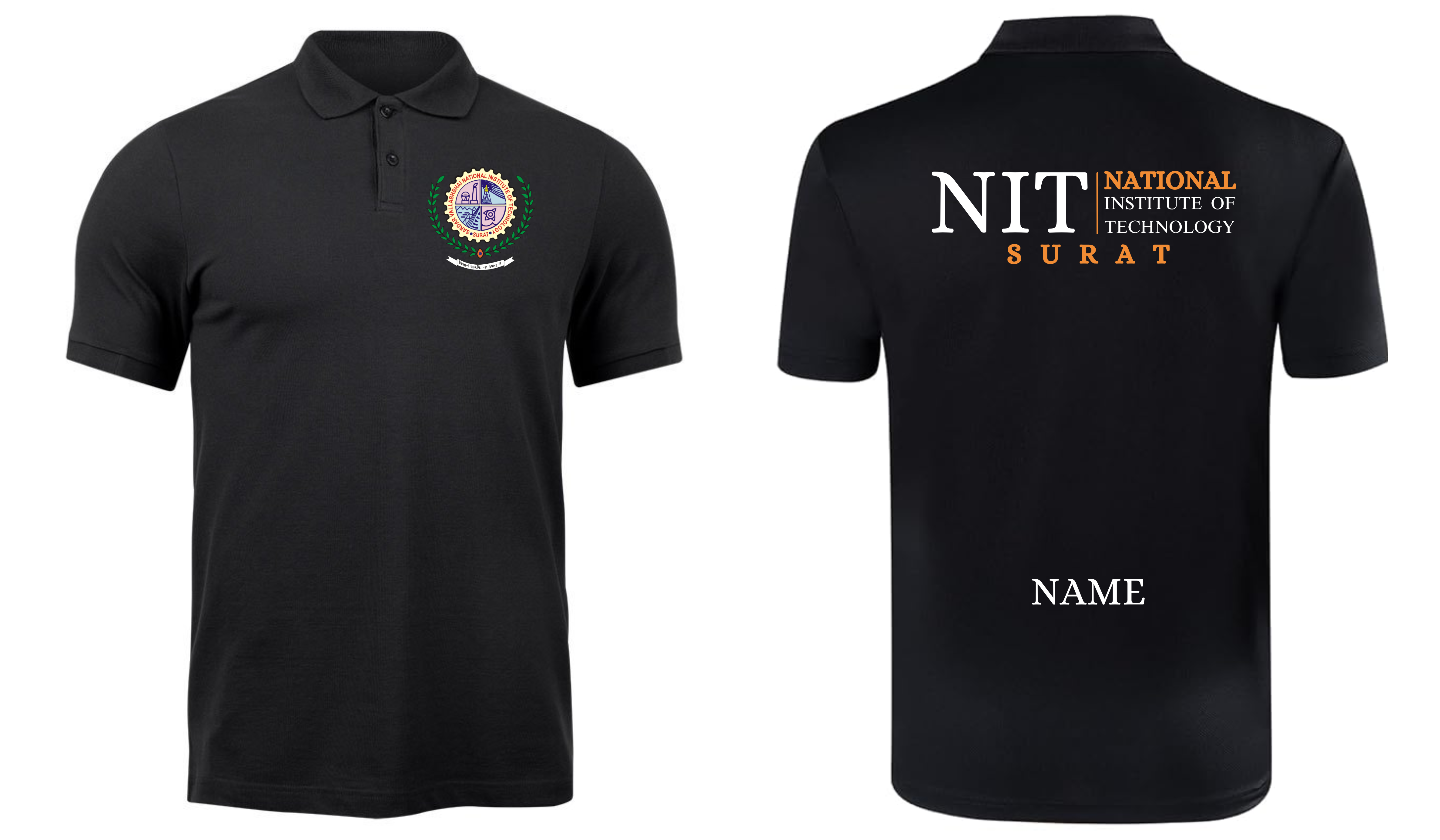 NIT Surat POLO T-SHIRT Classic Design 2 ( Ak design )