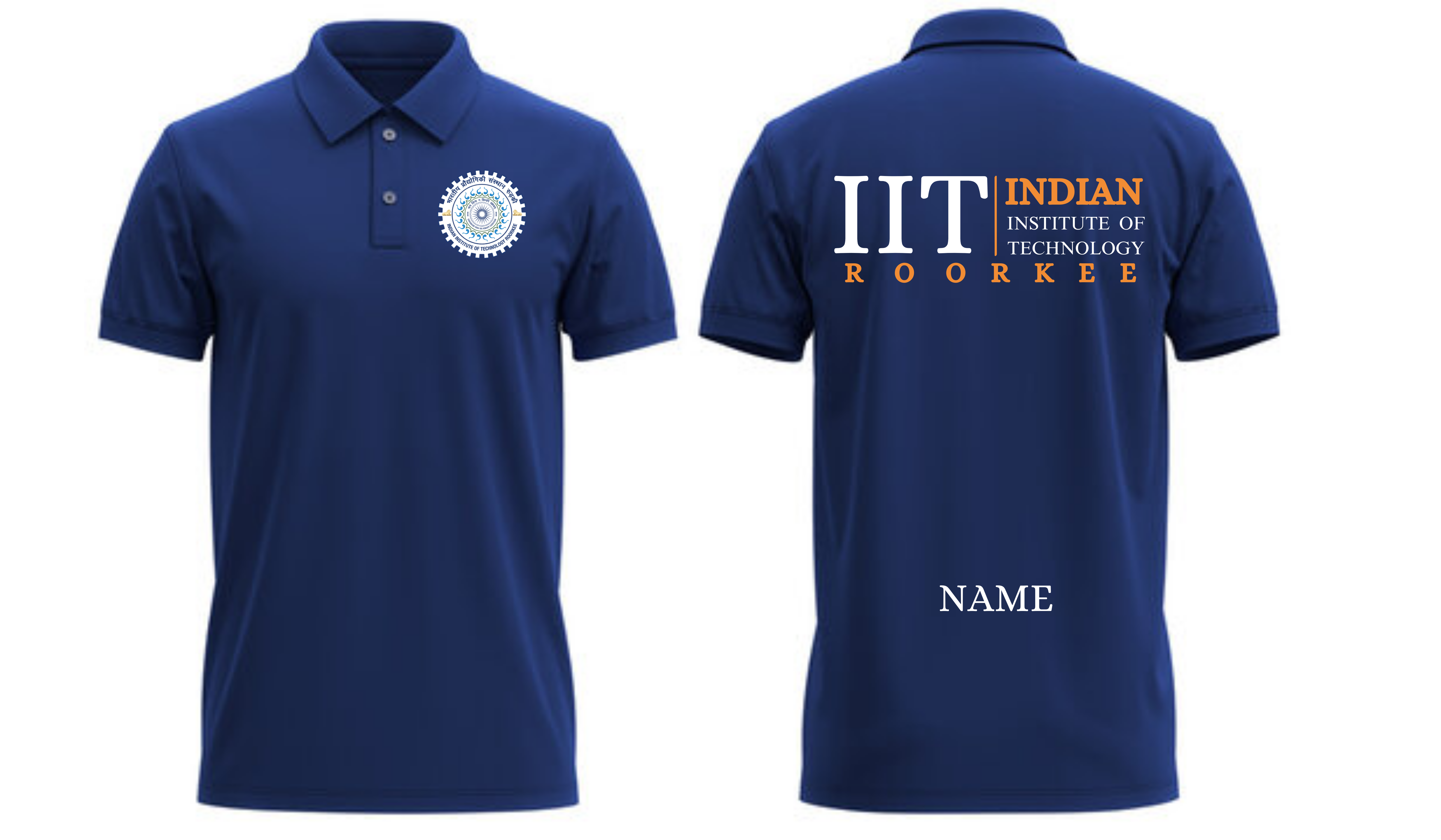 IIT Roorkee Polo T-SHIRT CLASSIC Design 2 ( CampusCart Design )