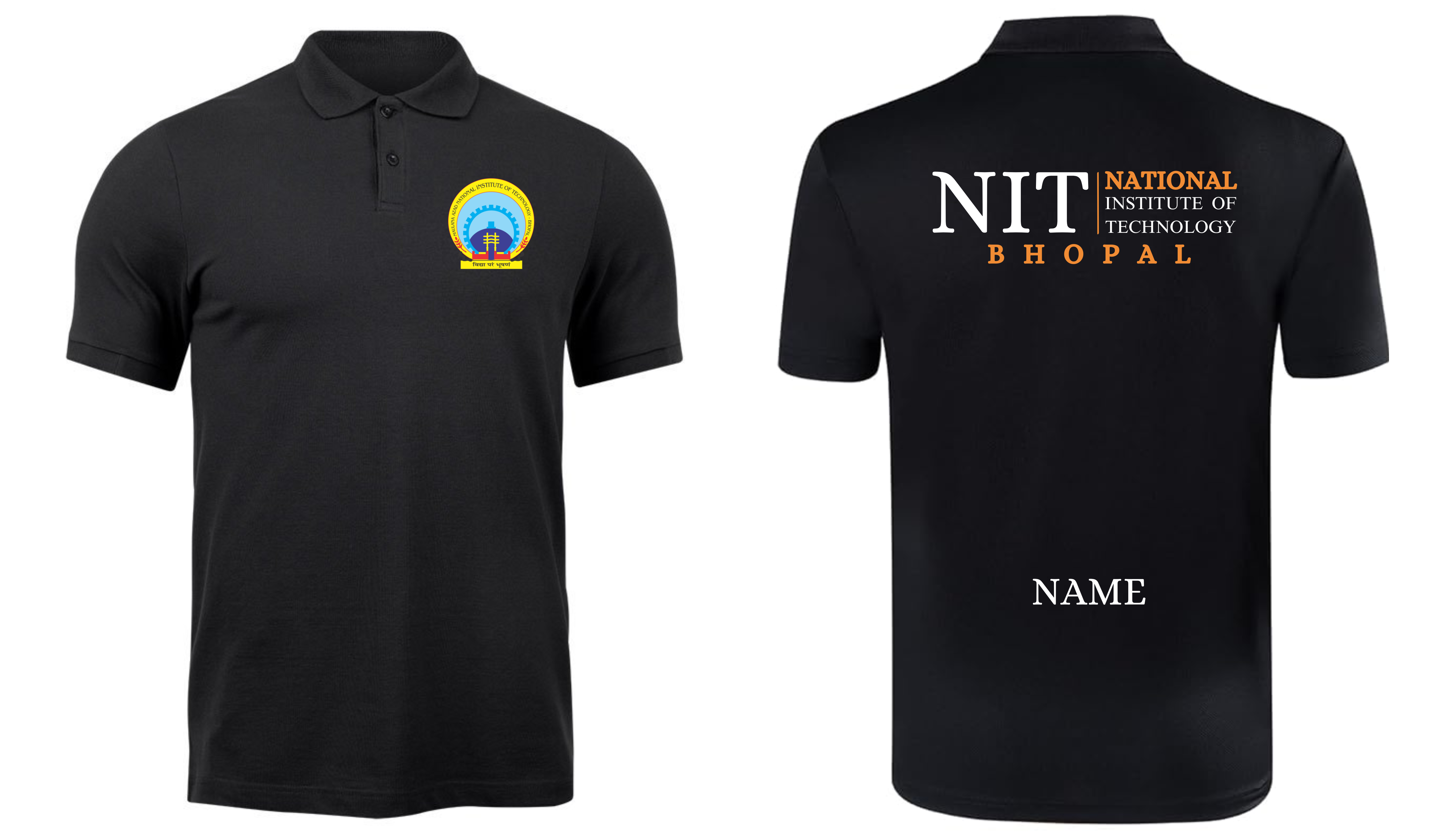 NIT BHOPAL POLO T-SHIRT Classic Design 2 ( Ak design )