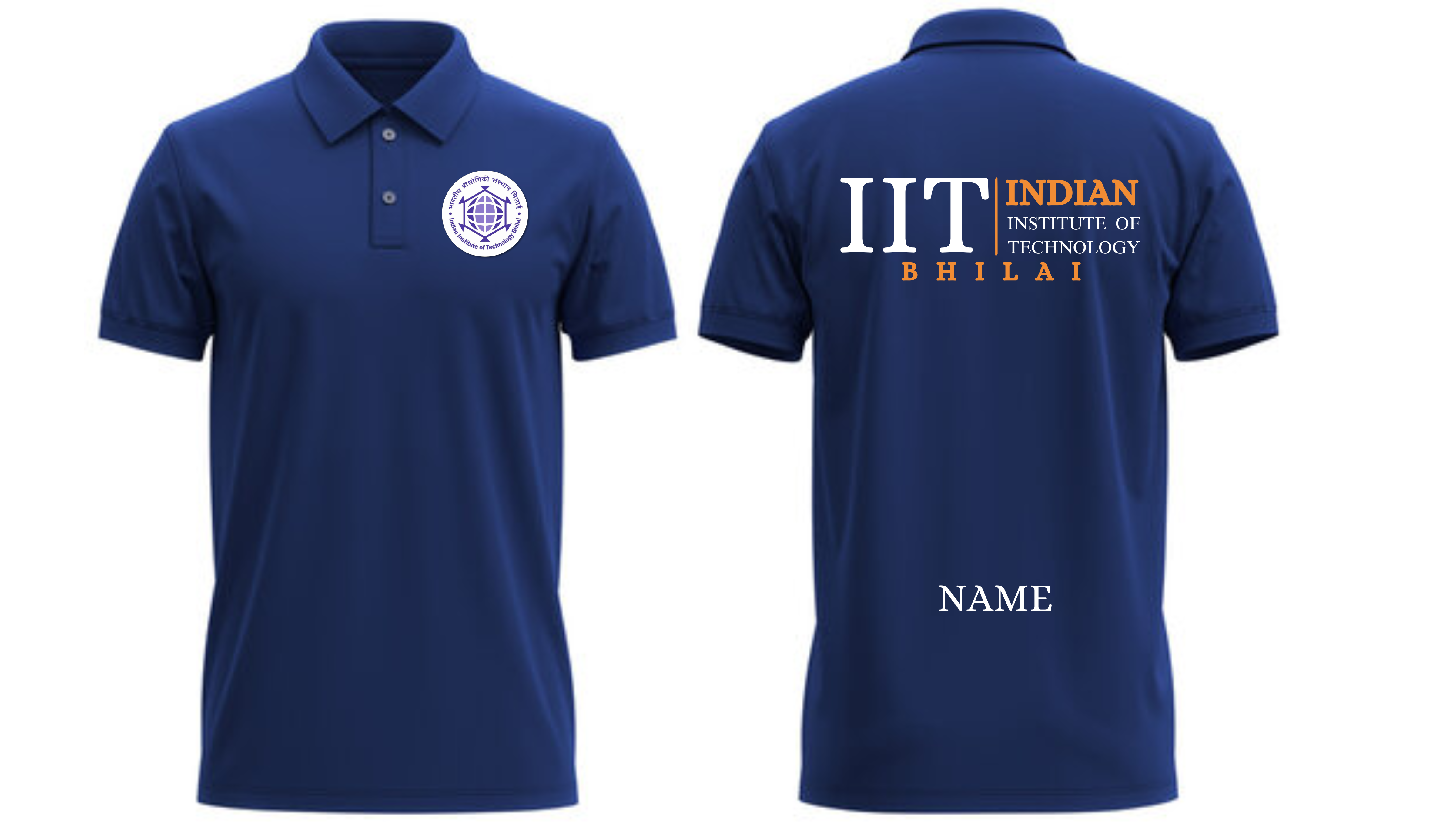 IIT BHILAI POLO T-SHIRT Classic Design 2  ( Ak design )