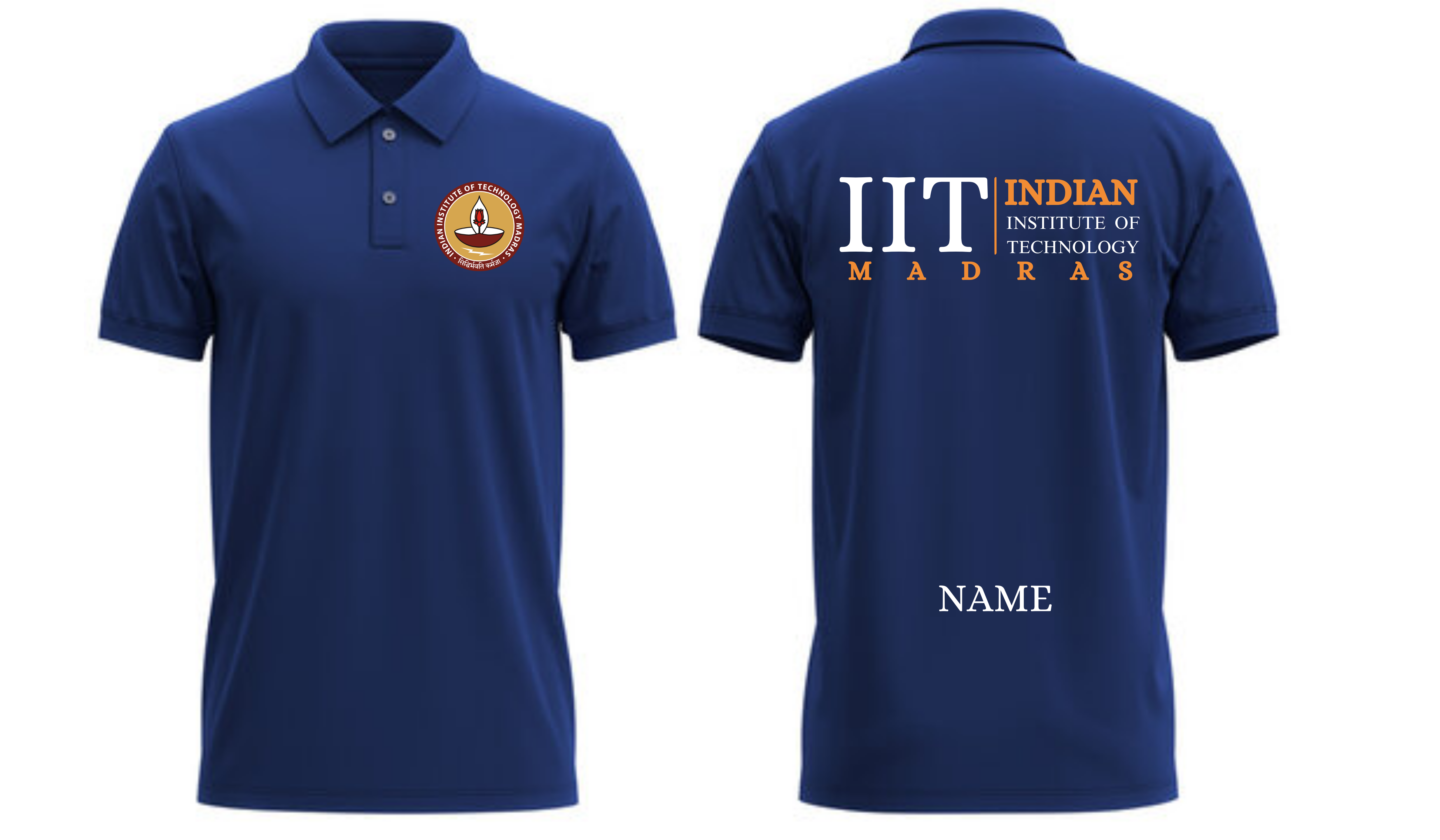 IIT MADRAS POLO T-SHIRT Classic Design 2 ( Ak design )