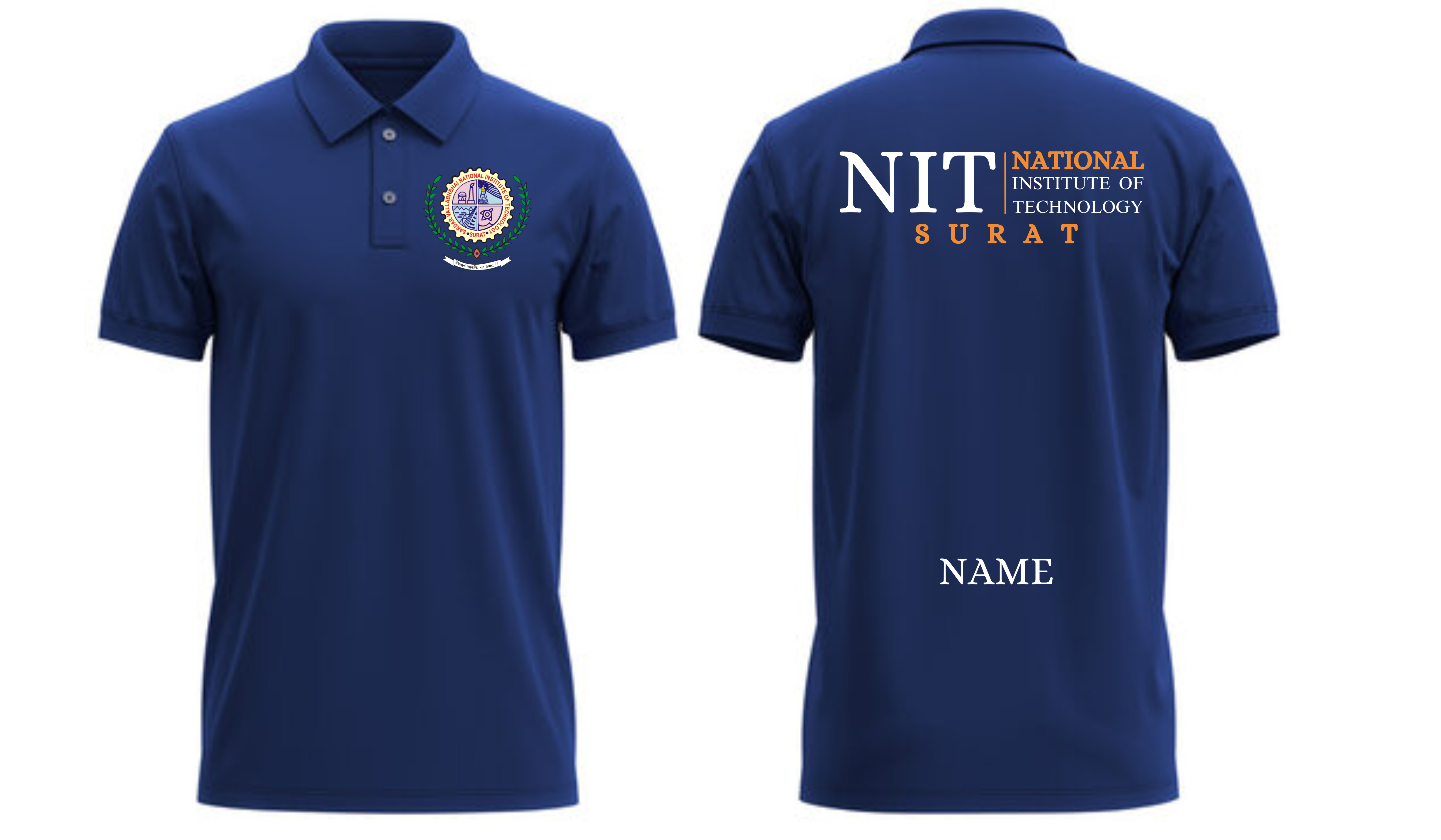 NIT Surat POLO T-SHIRT Classic Design 2 ( Ak design )