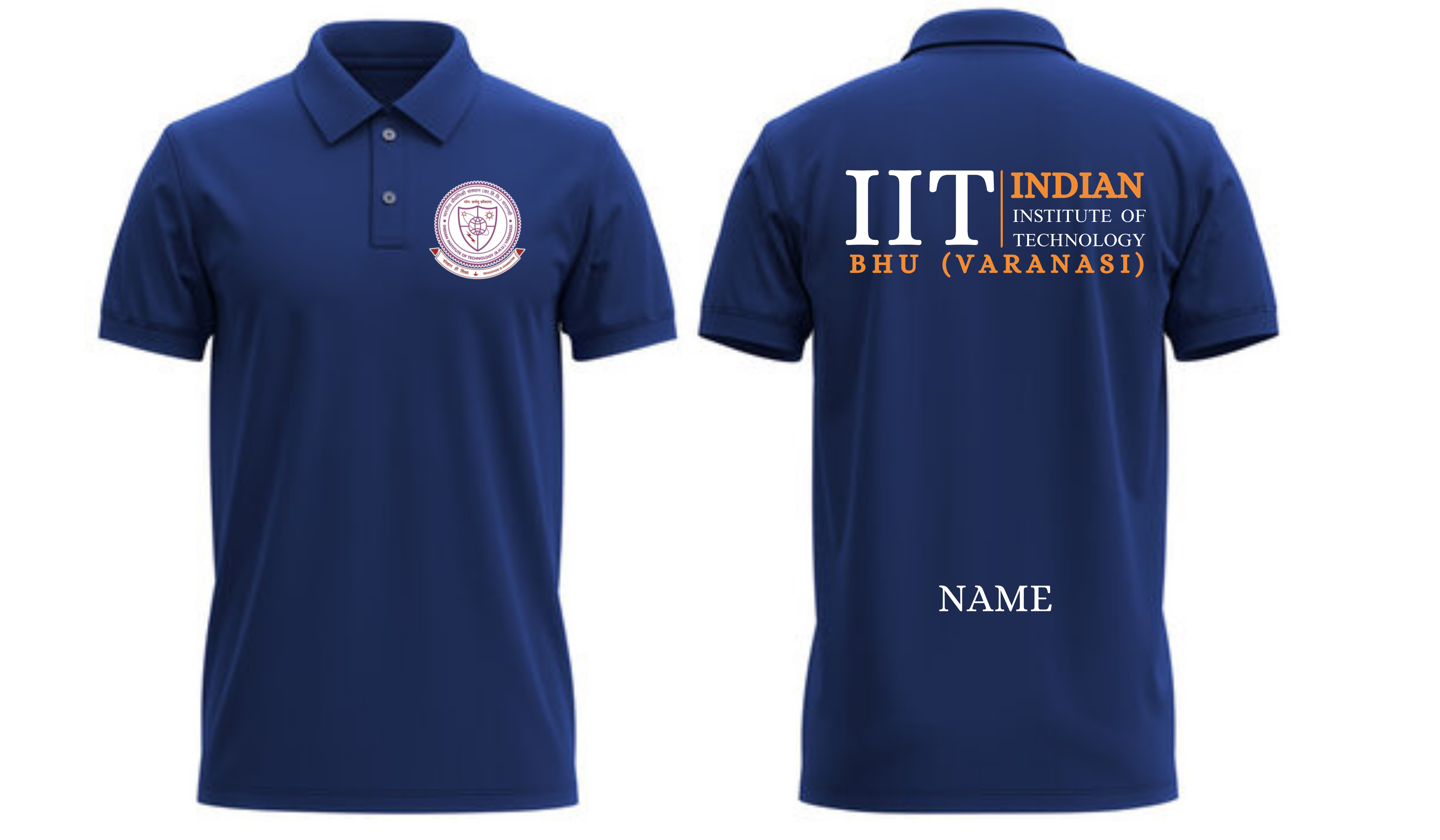 IIT BHU (VARANASI) POLO T-SHIRT Classic Design 2 ( Ak design )