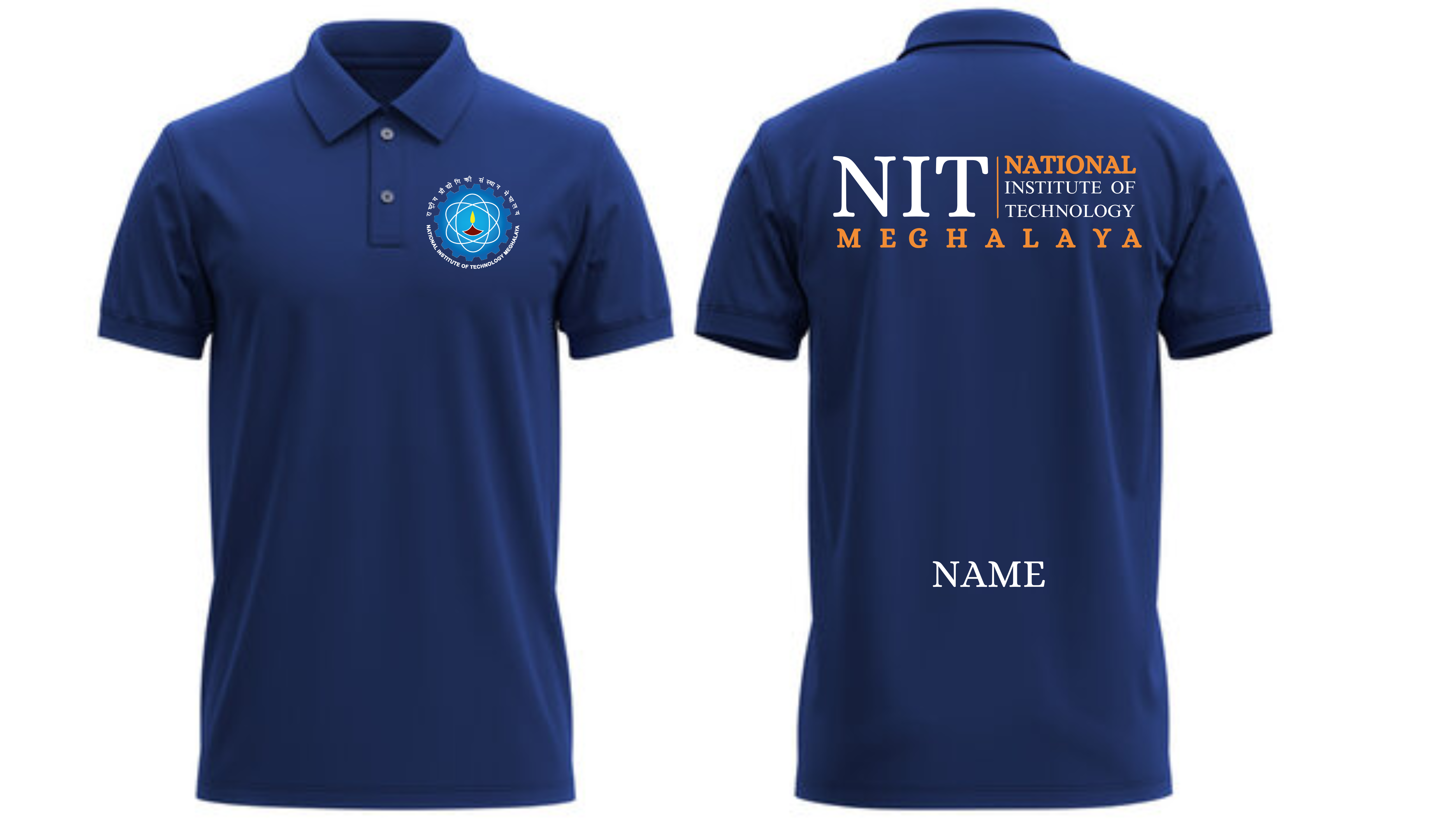 NIT Meghalaya POLO T-SHIRT Classic Design 2 ( Ak design )