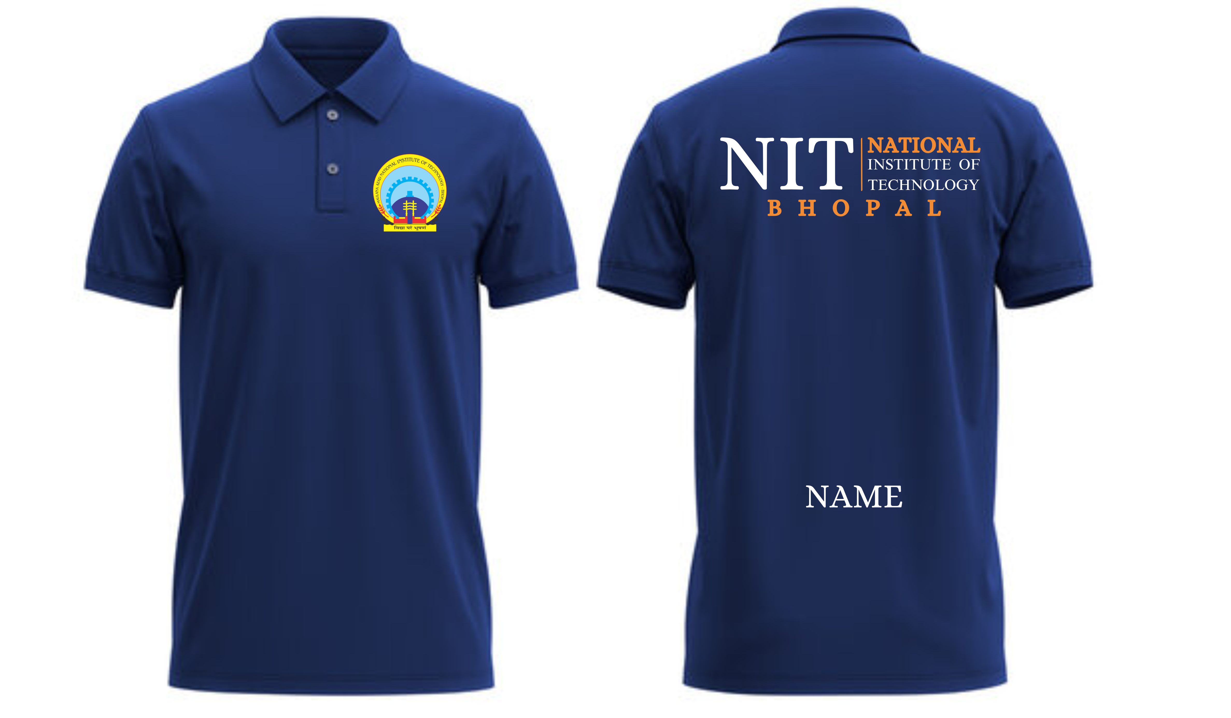 NIT BHOPAL POLO T-SHIRT Classic Design 2 ( Ak design )