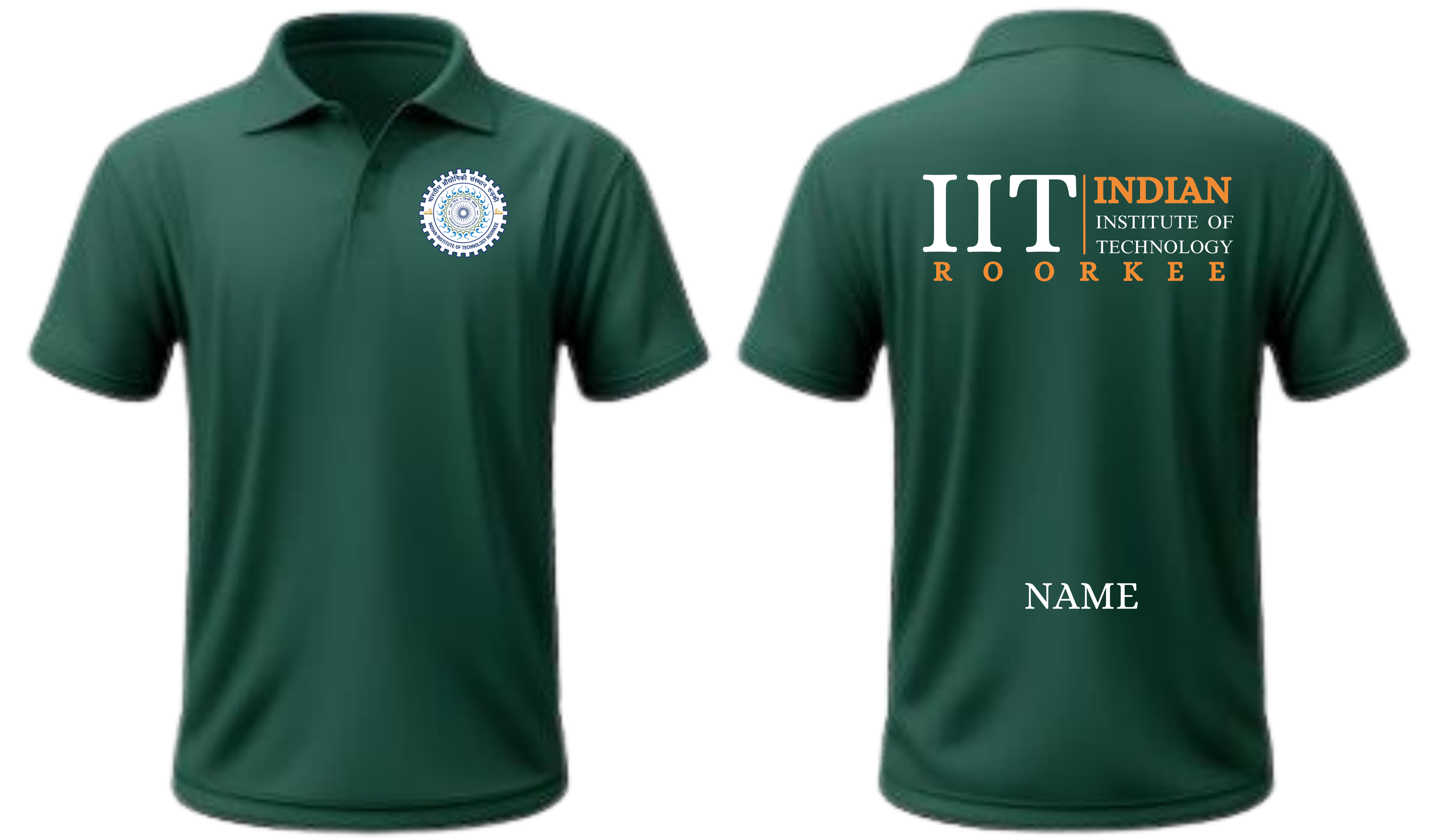 IIT Roorkee Polo T-SHIRT CLASSIC Design 2 ( CampusCart Design )