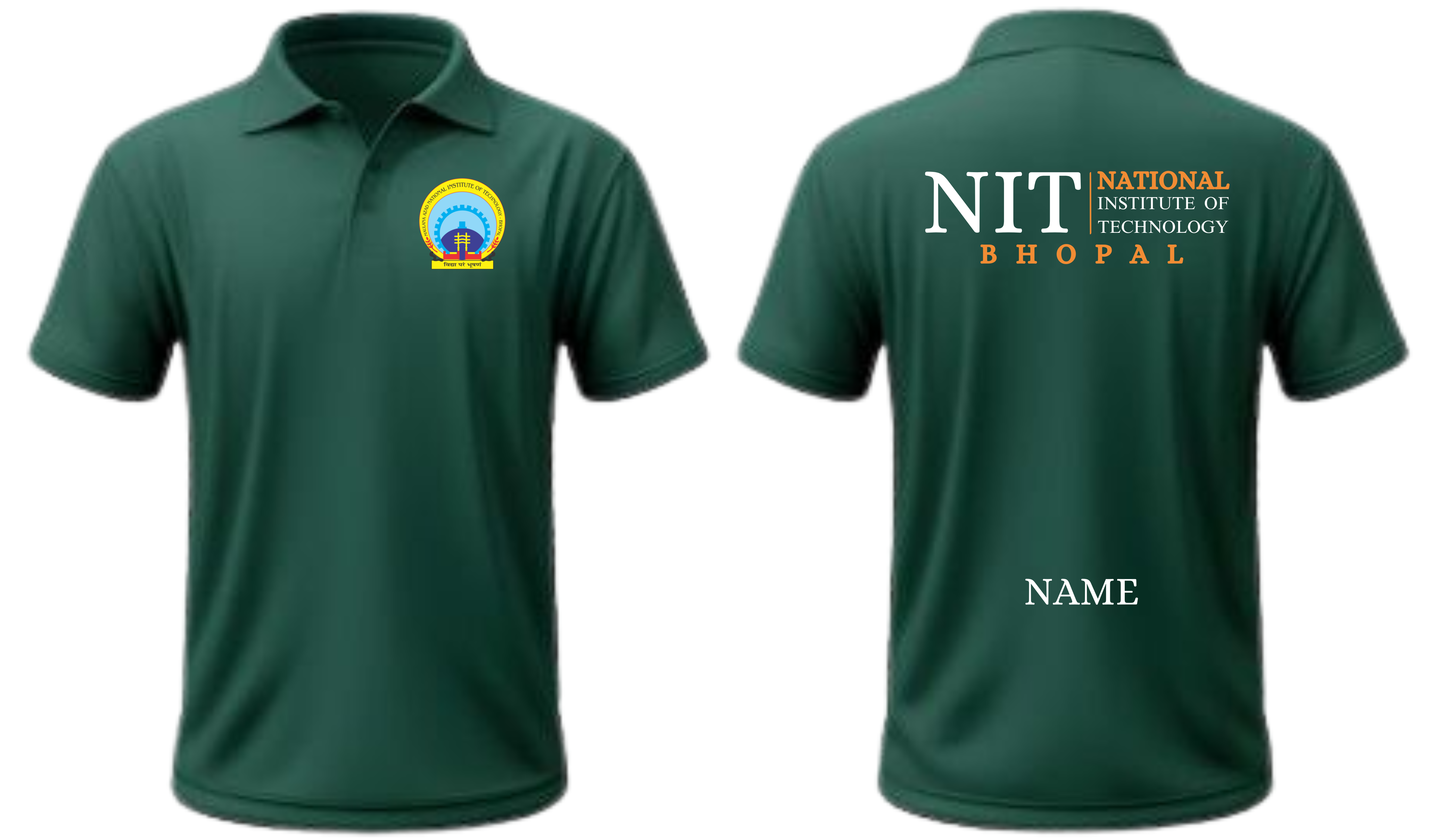 NIT BHOPAL POLO T-SHIRT Classic Design 2 ( Ak design )
