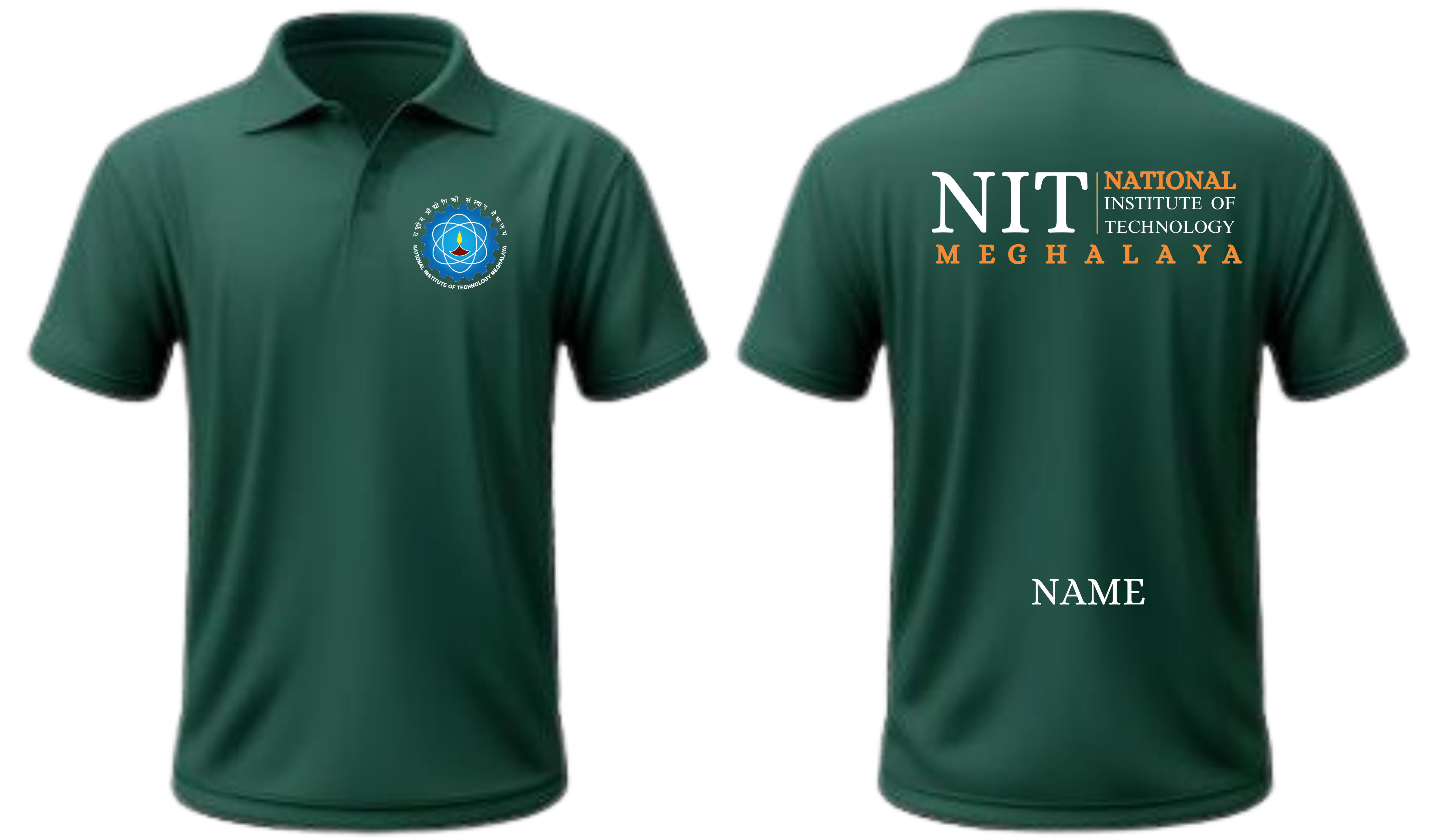 NIT Meghalaya POLO T-SHIRT Classic Design 2 ( Ak design )