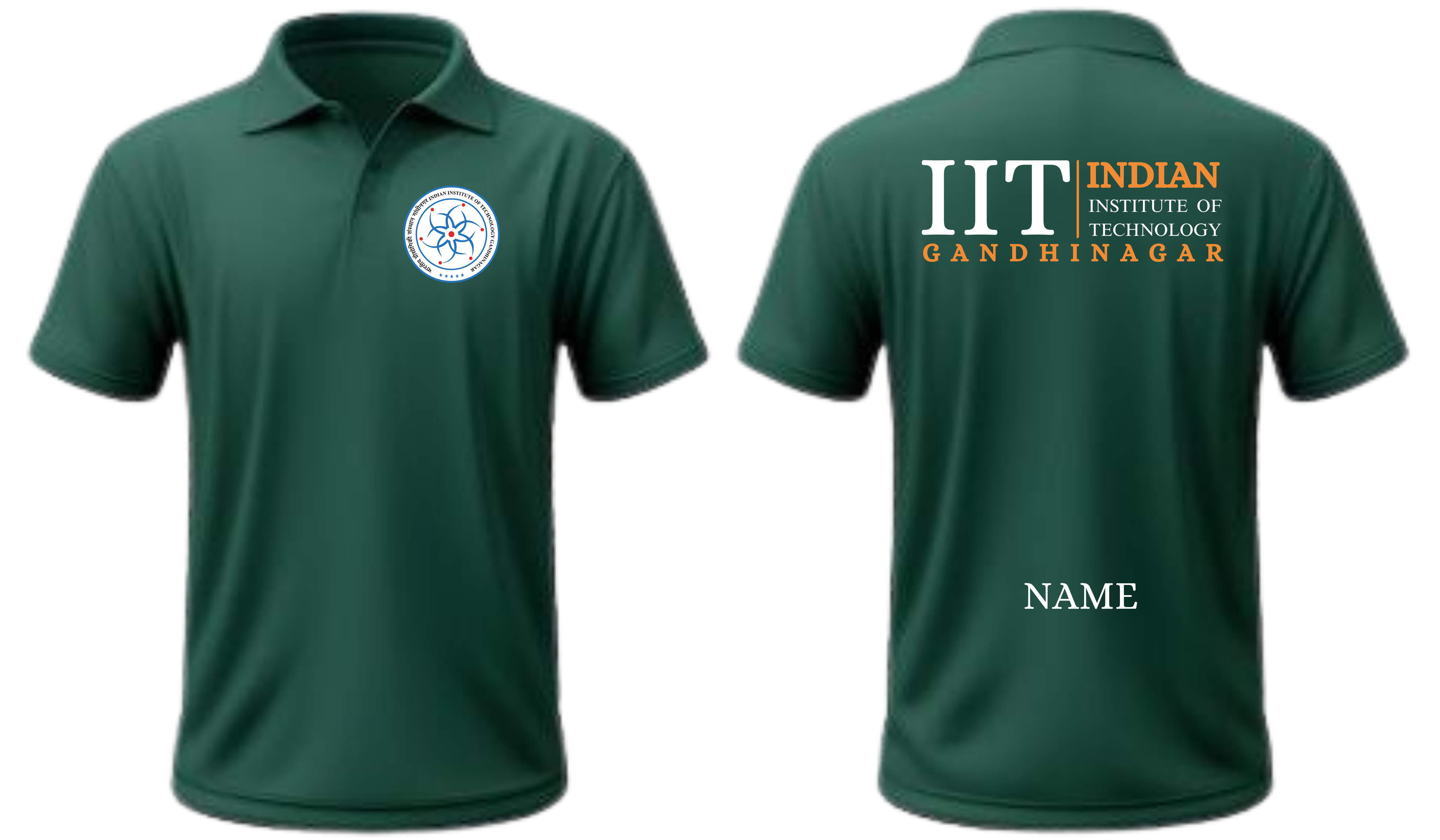 IIT Gandhinagar POLO T-SHIRT Classic Design 2 ( Ak design )