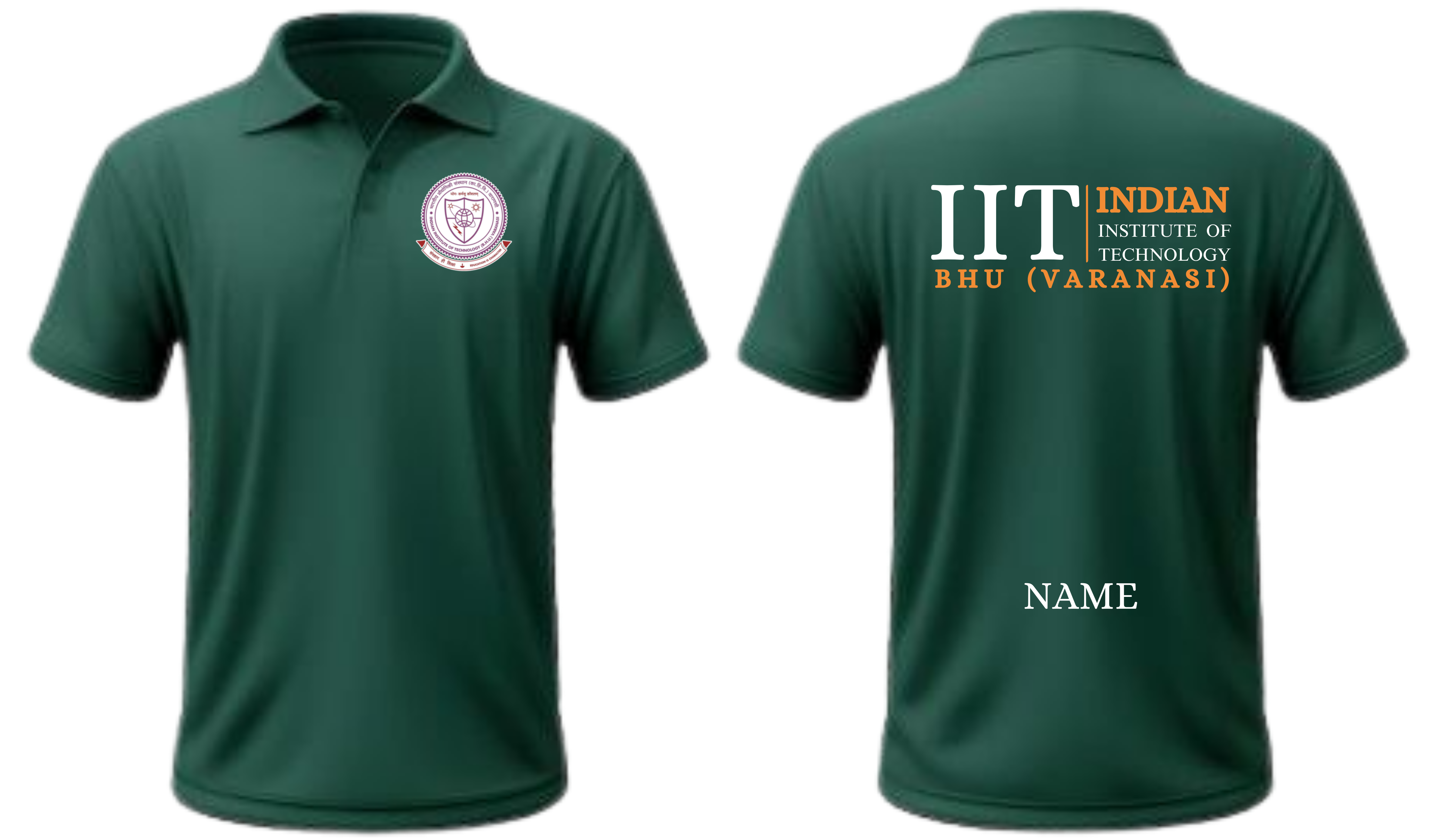 IIT BHU (VARANASI) POLO T-SHIRT Classic Design 2 ( Ak design )