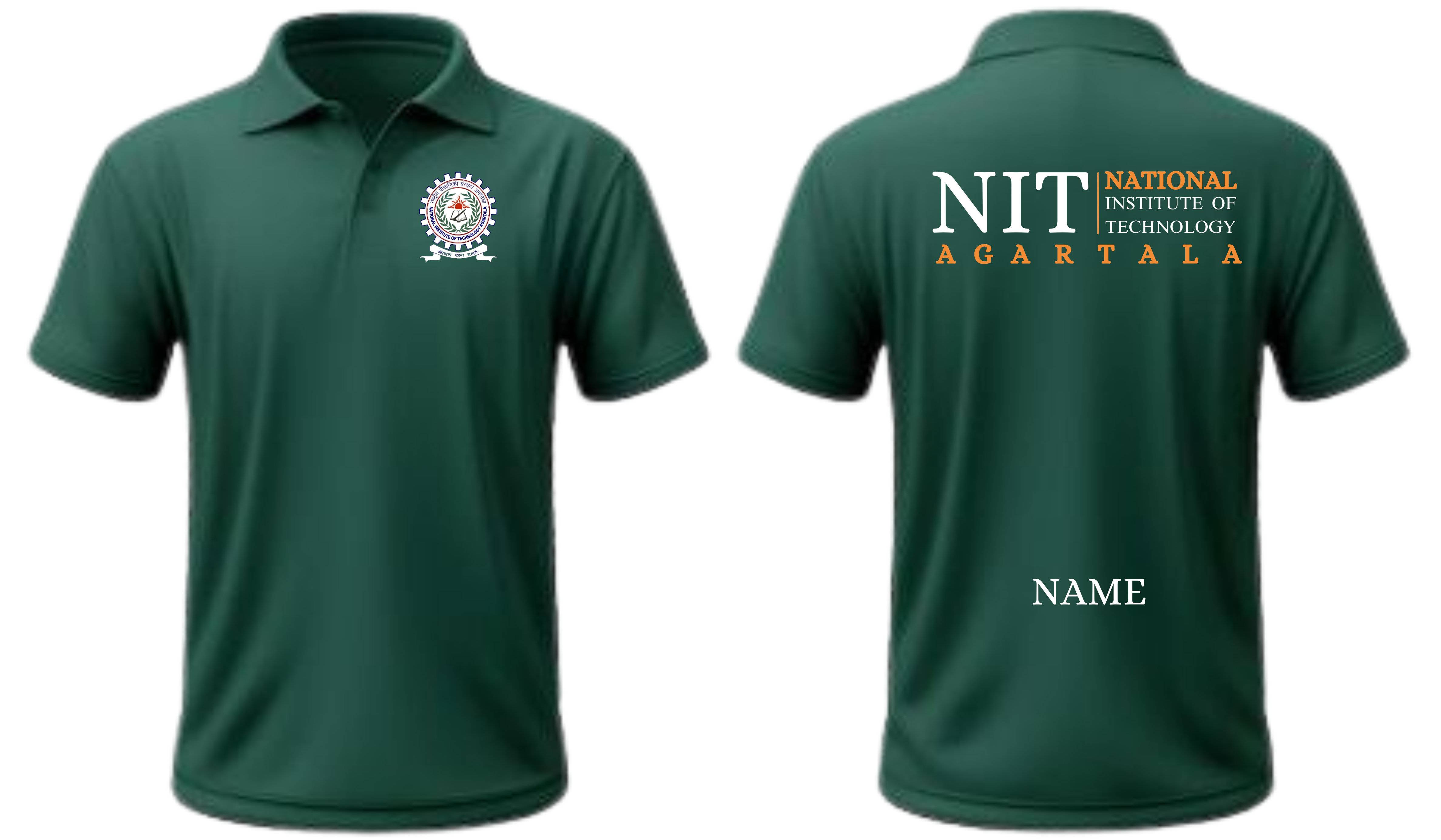 NIT Agartala POLO T-SHIRT Classic Design 2  ( Ak design )