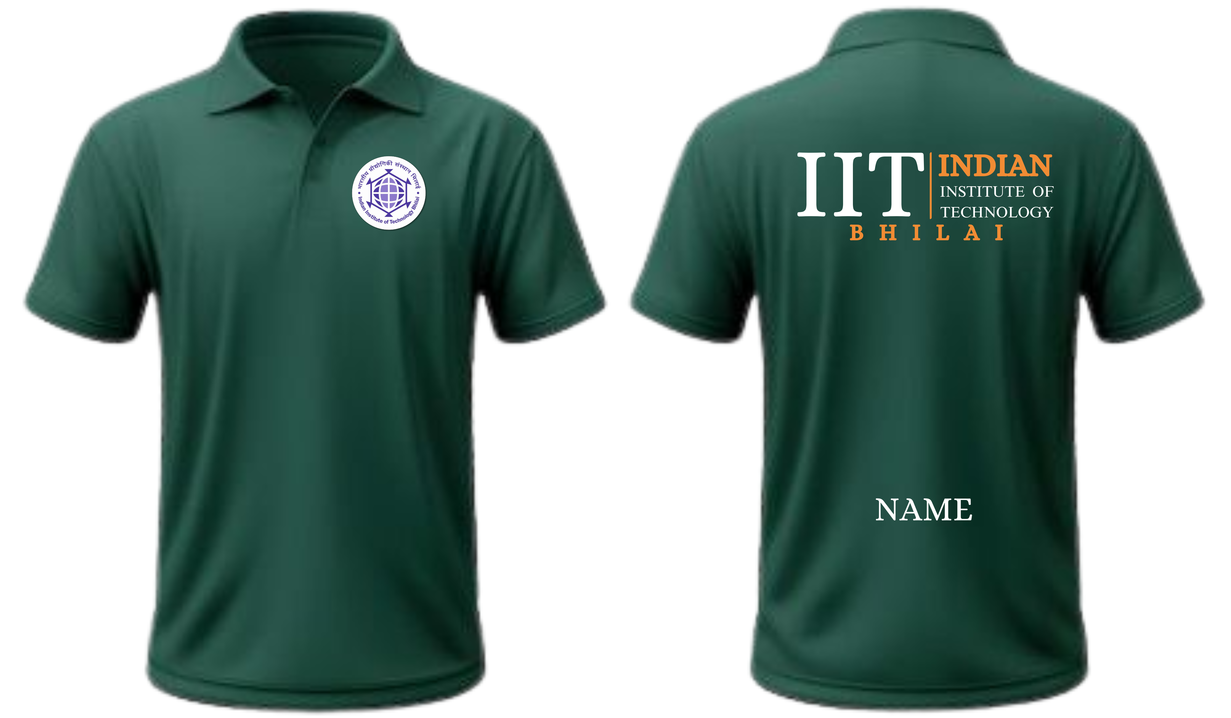 IIT BHILAI POLO T-SHIRT Classic Design 2  ( Ak design )