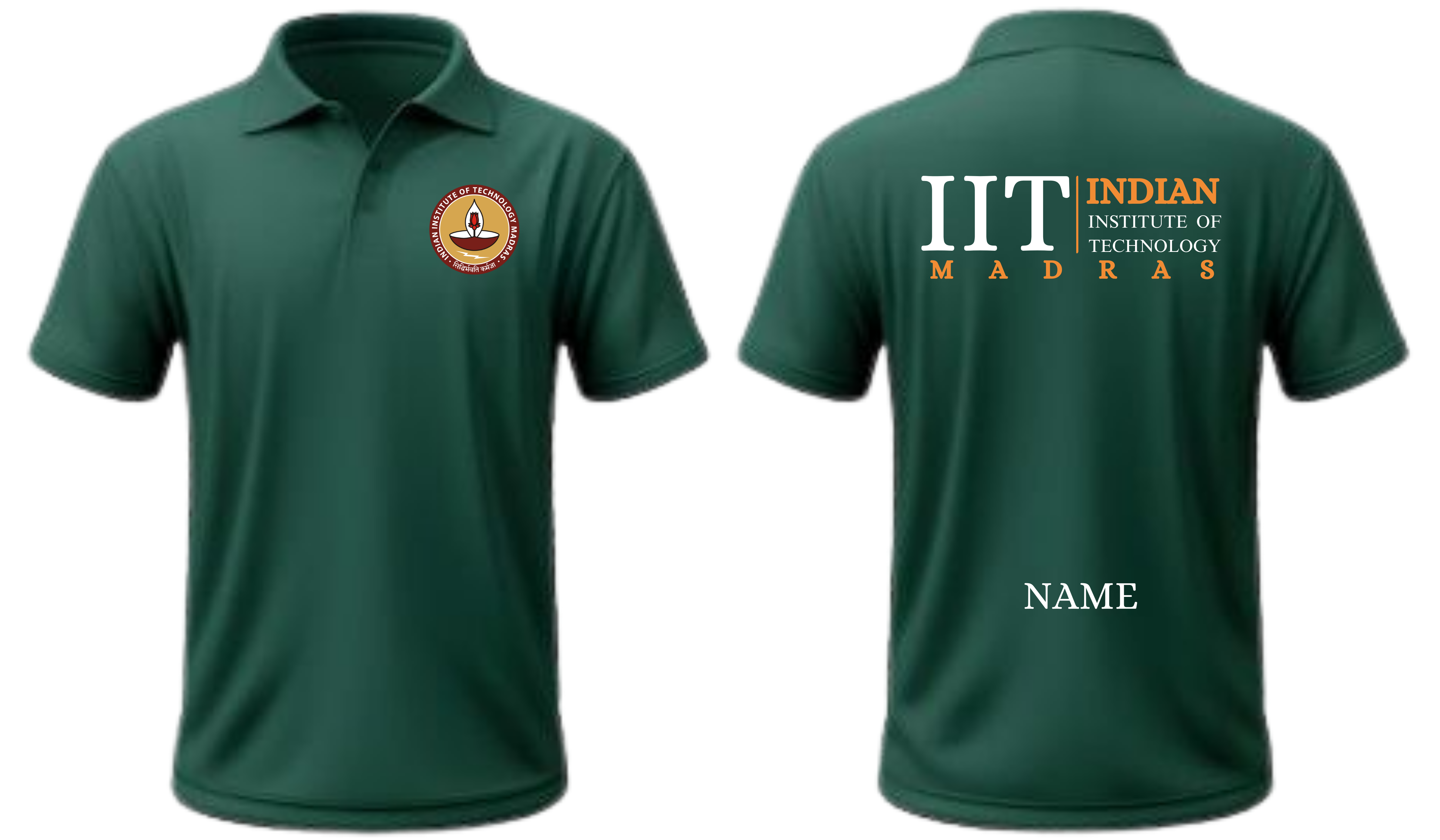 IIT MADRAS POLO T-SHIRT Classic Design 2 ( Ak design )