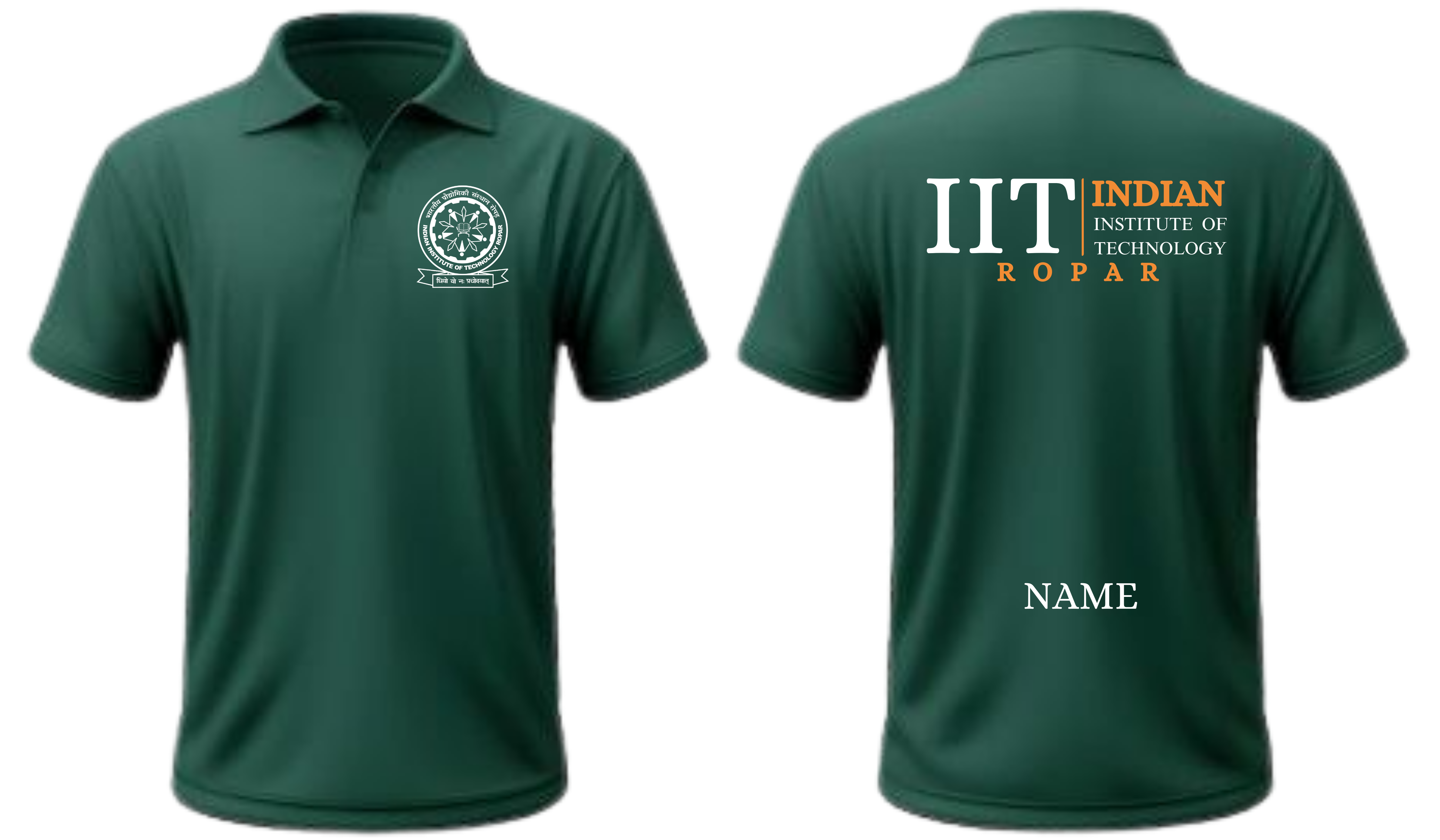 IIT ROPAR POLO T-SHIRT Classic Design 2 ( Ak design )